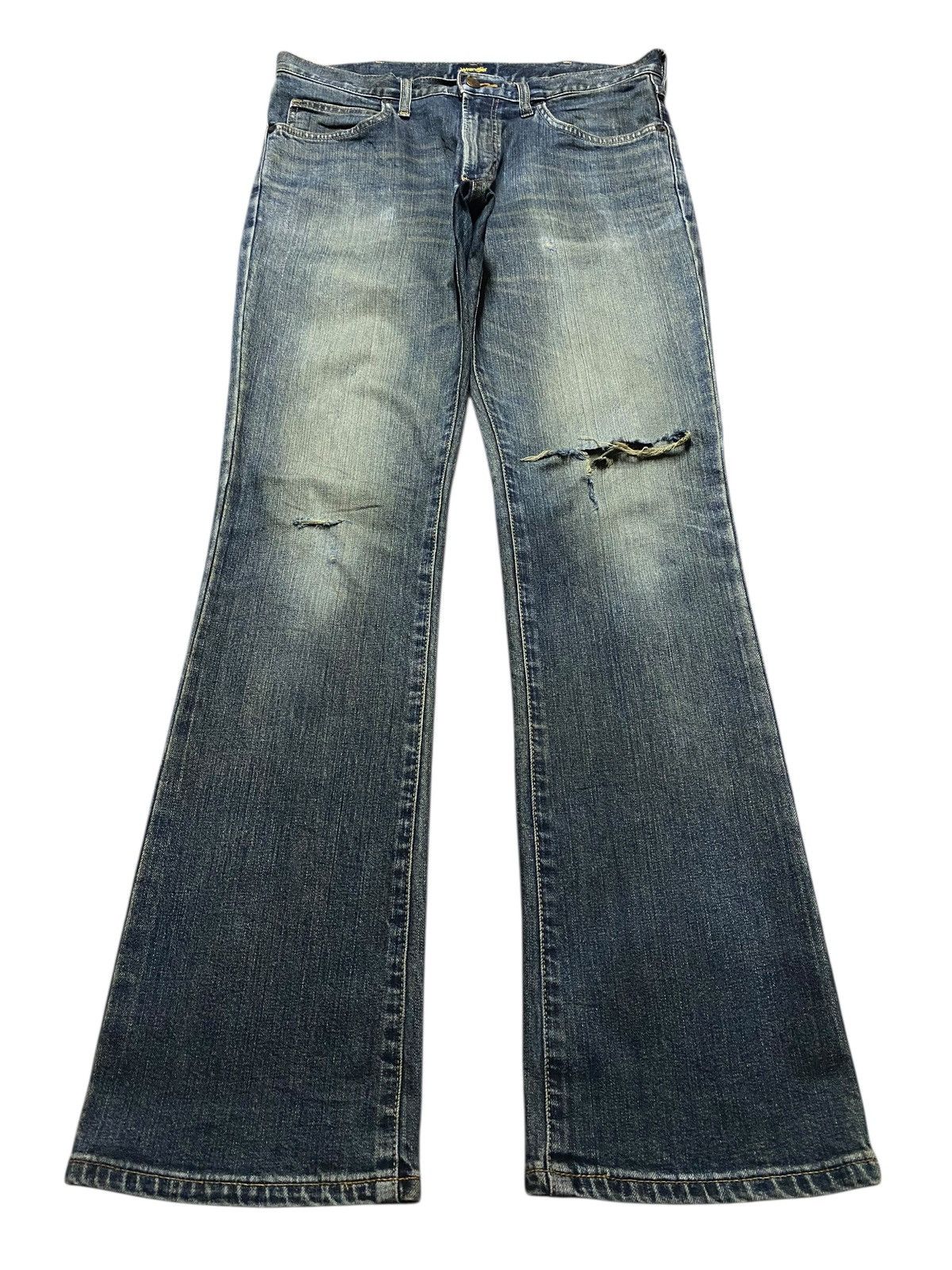 KOZABURO × Wrangler Wrangler 1970 Mud Wash Distressed Straight Jeans Size US 33 - 1 Thumbnail