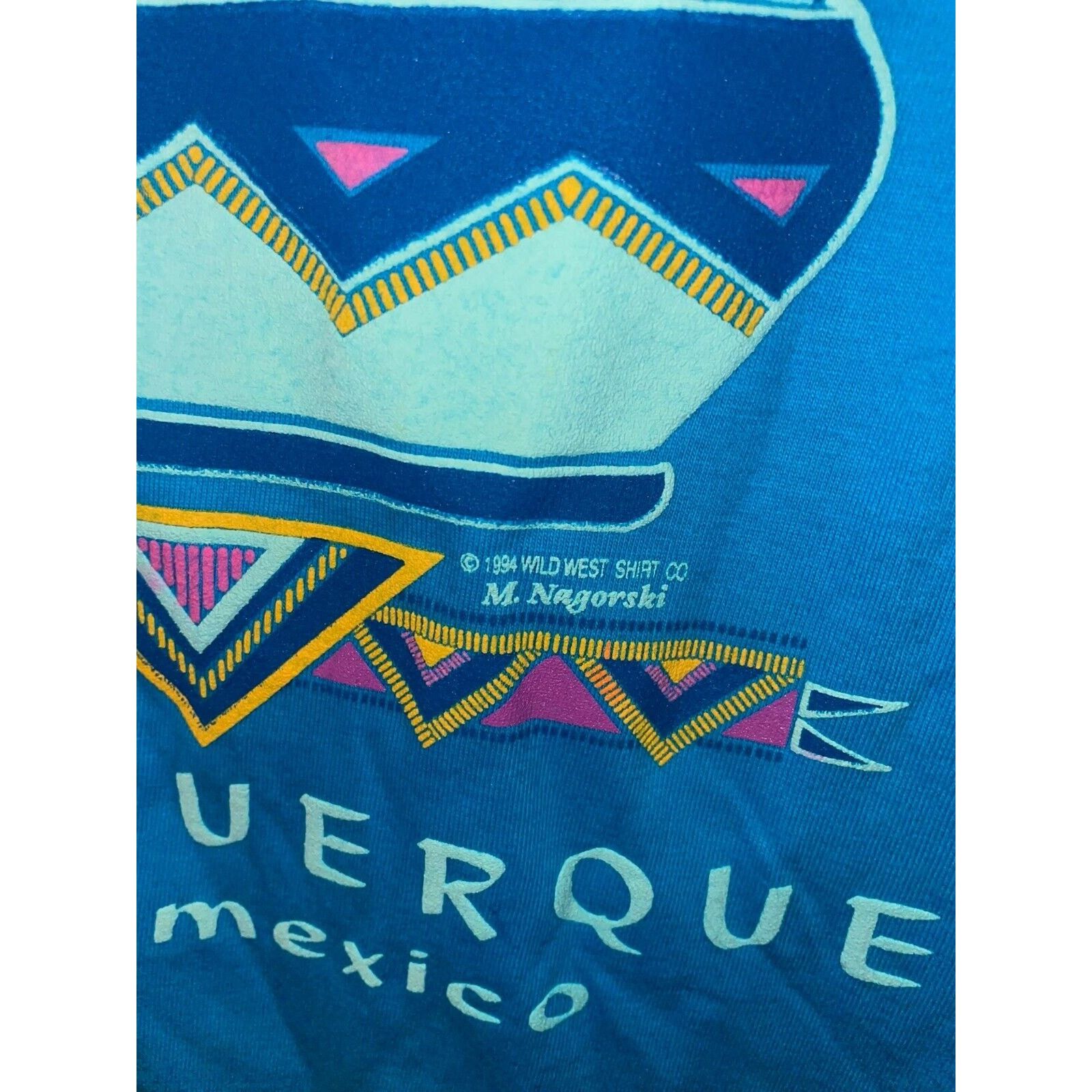 Jerzees Vintage Albuquerque Shirt NM New Mexico Cactus Tee 90s Large Size US L / EU 52-54 / 3 - 9 Thumbnail