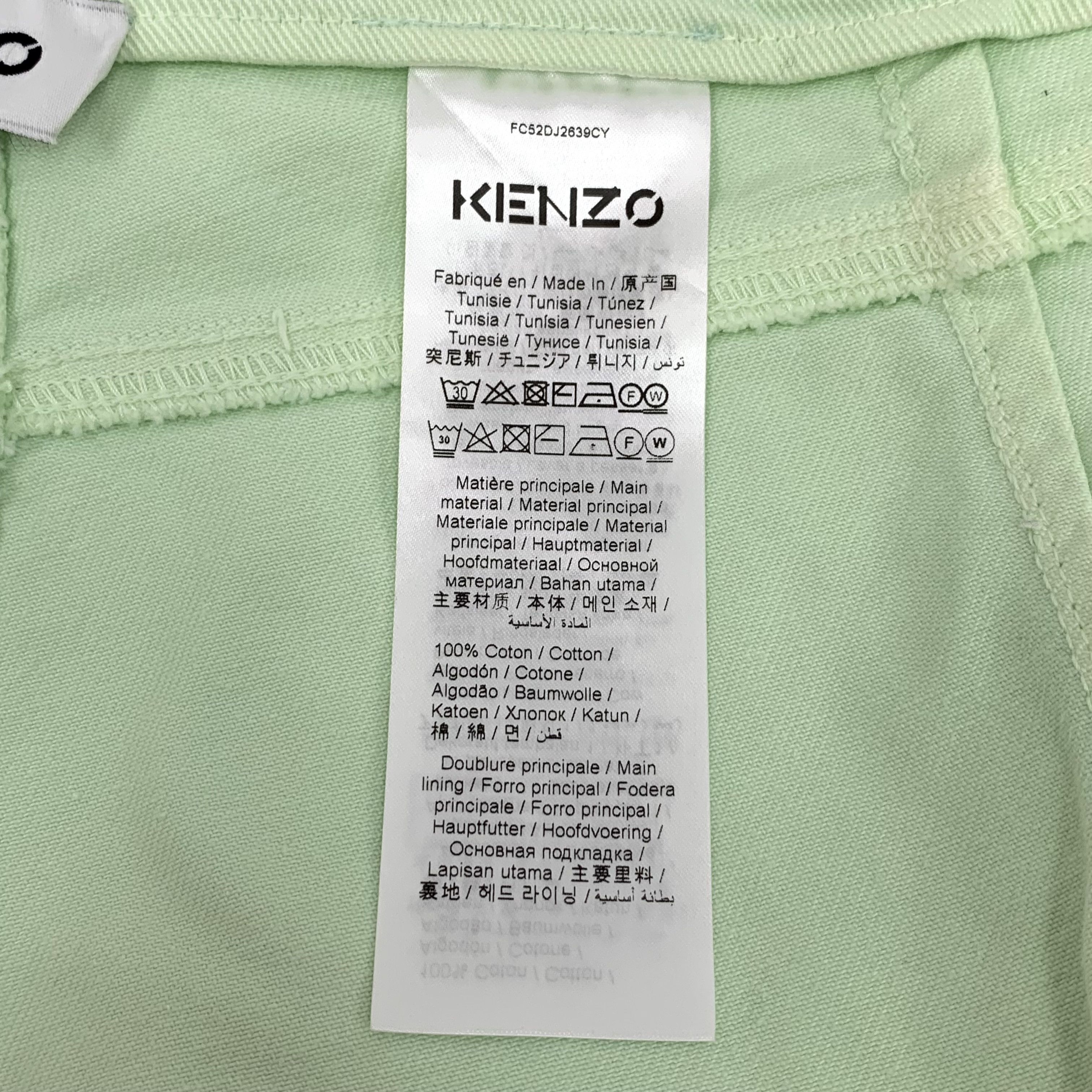 Kenzo Kenzo Light Green Denim Skirt (Size XS) Size 25" / US 0 / IT 36 - 4 Thumbnail