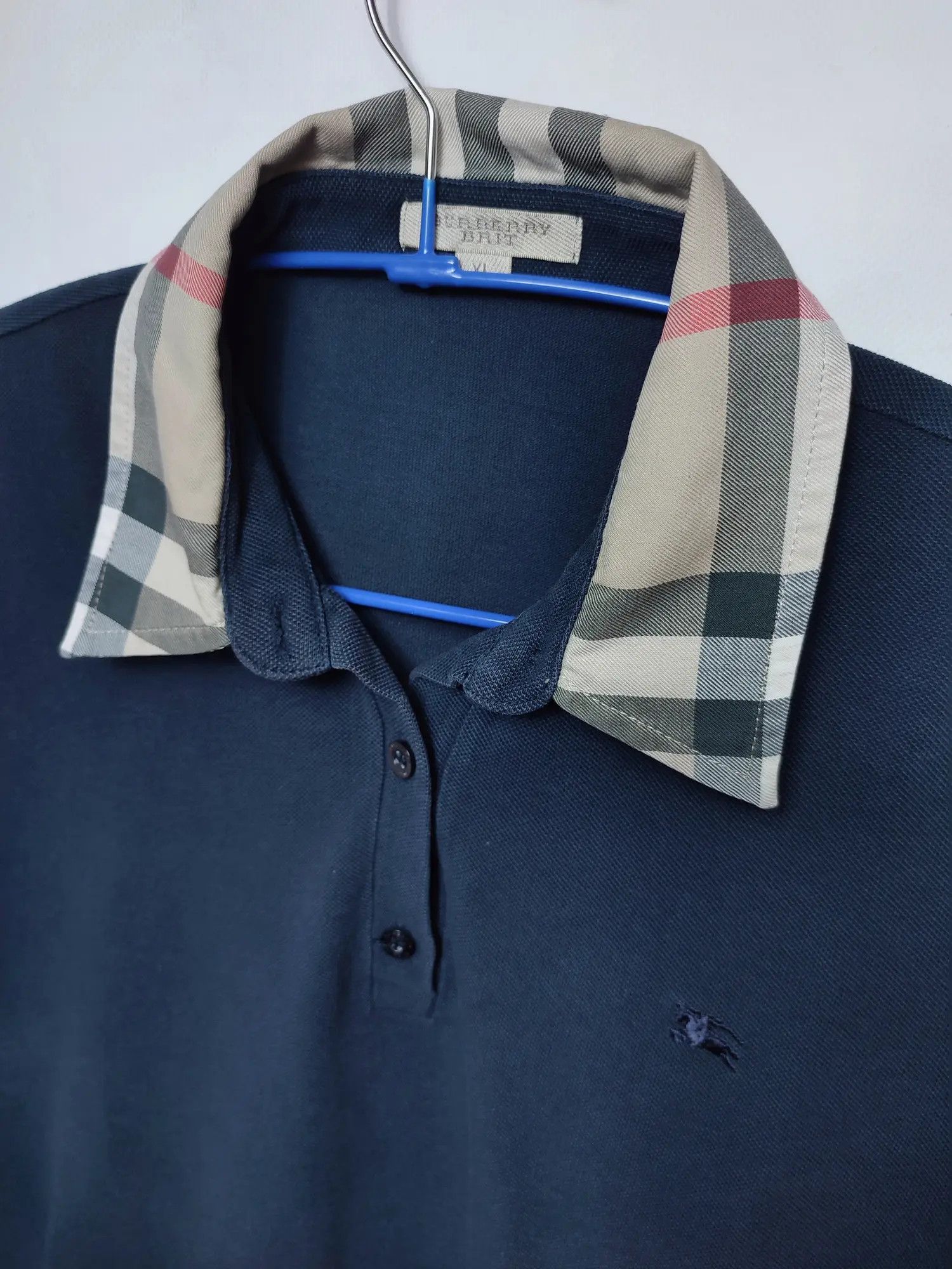 Burberry Burberry Brit Nova Check Navy Polo t-shirt Size XL / US 12-14 / IT 48-50 - 2 Thumbnail