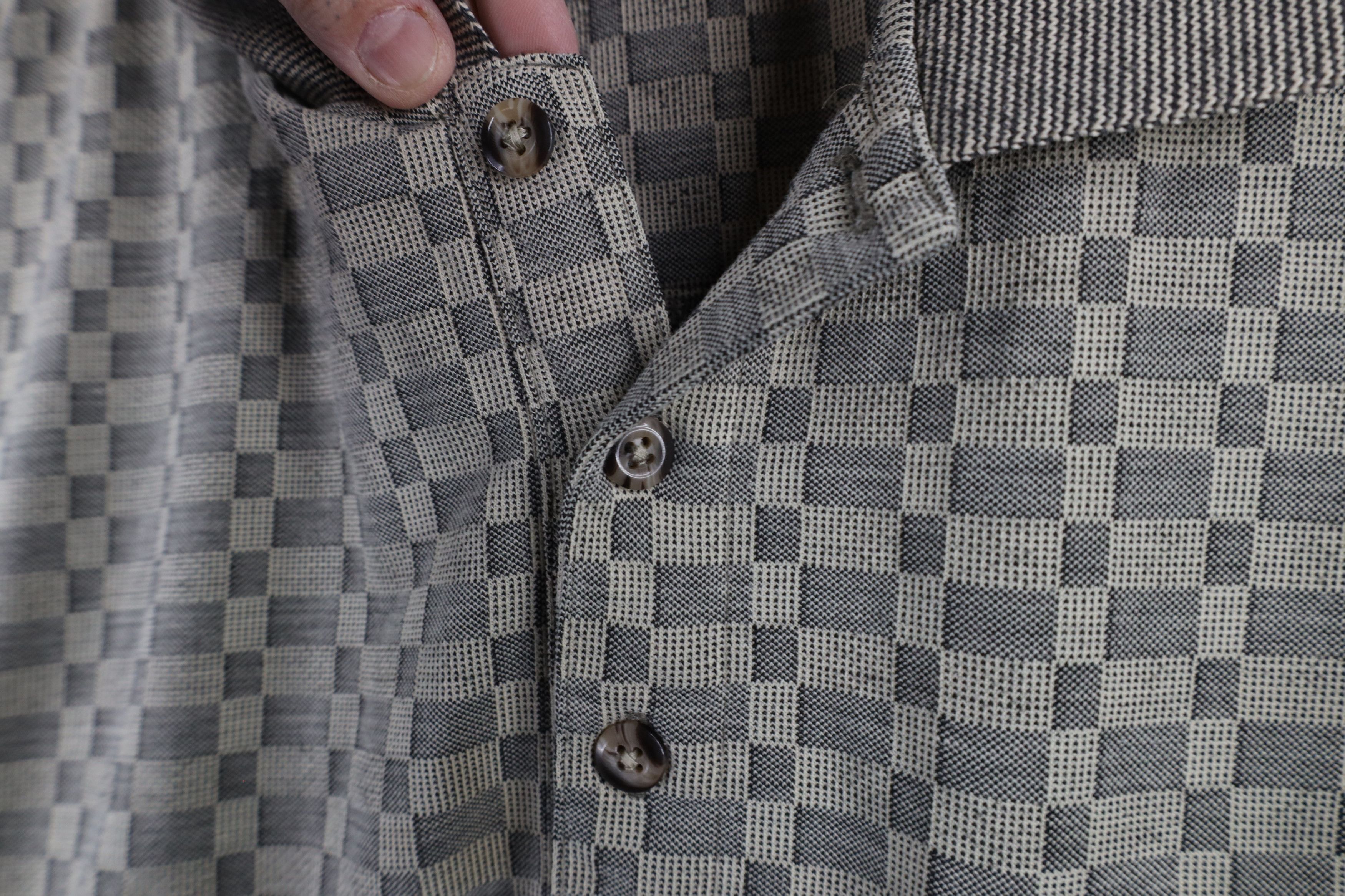 Vintage Vintage 90s Streetwear Checkered Knit Pullover Polo Shirt Size US XL / EU 56 / 4 - 8 Thumbnail