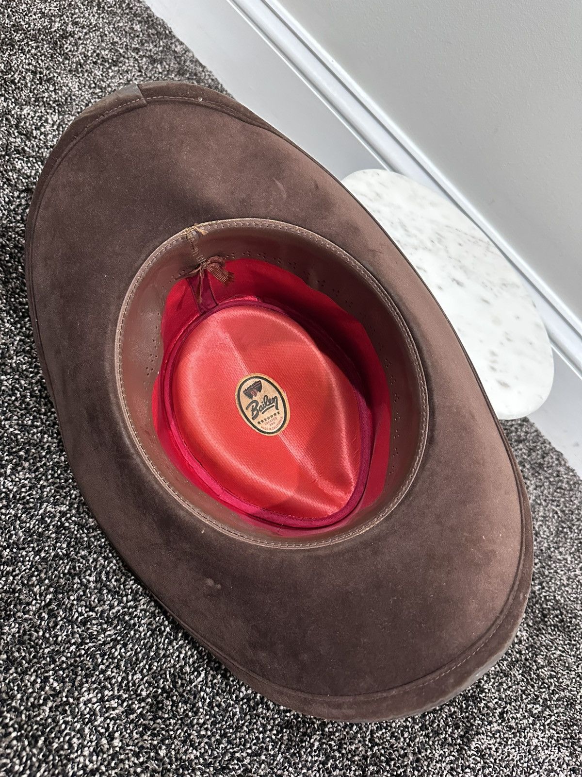 Bailey Hats × Cowboy Equipment × Vintage Vintage Bailey Brown Suede Cowboy Wild West Hat Size ONE SIZE - 8 Thumbnail
