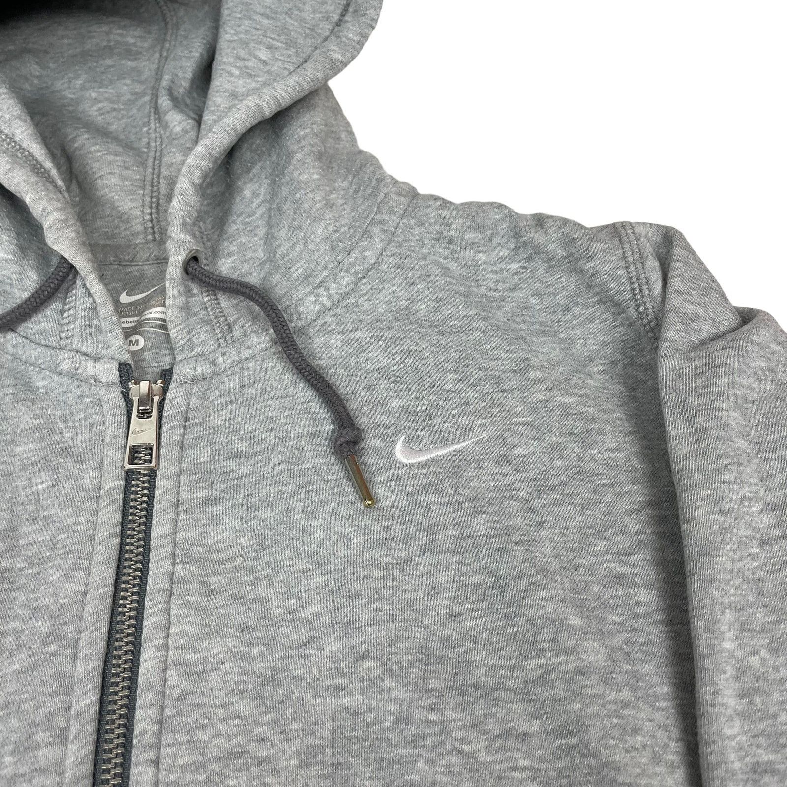 Nike × Vintage Nike Men's Heather Gray Fleece Lined Full Zip Hoodie Medium Size US M / EU 48-50 / 2 - 3 Thumbnail