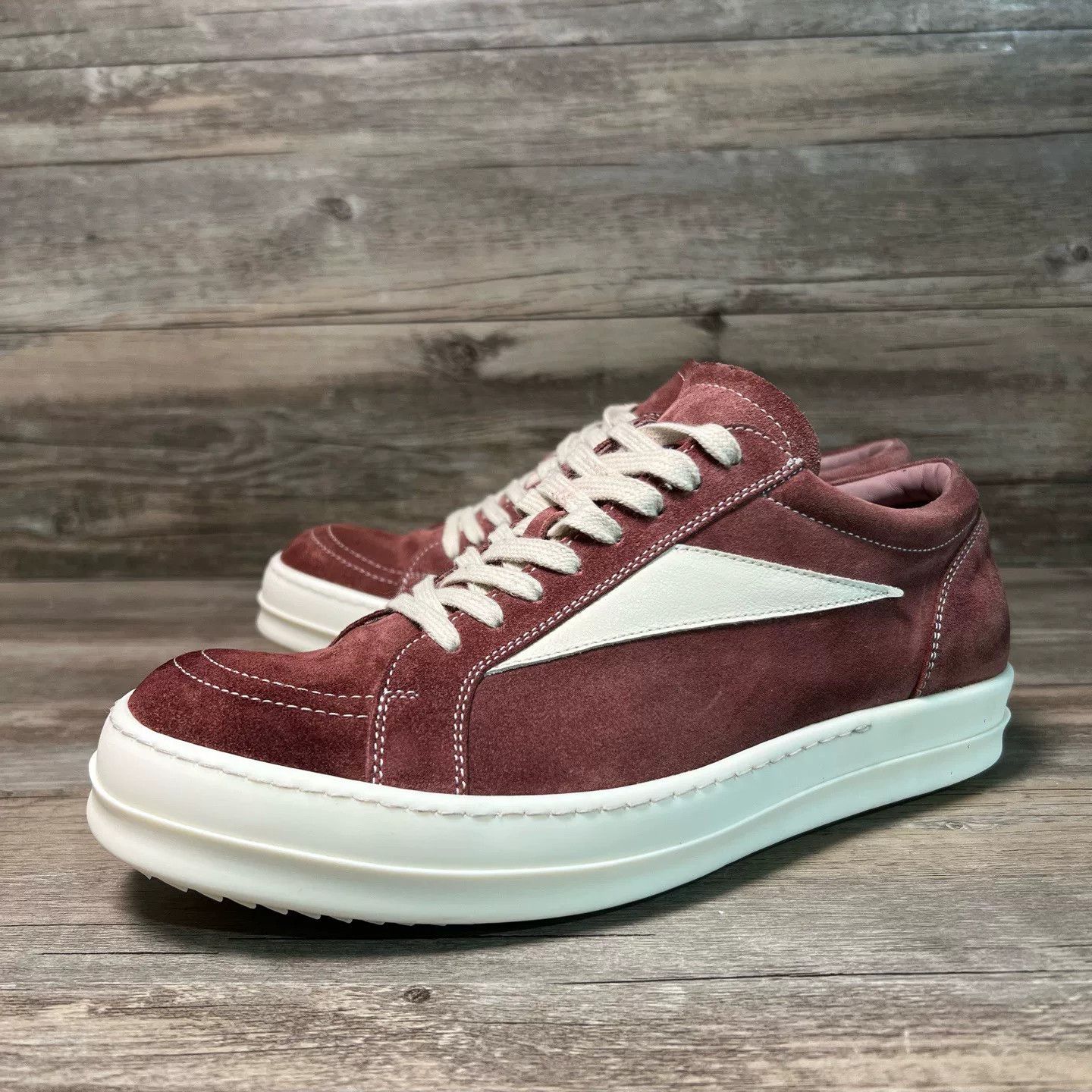 Rick Owens Rick Owens Red Lowtop Sneakers 40 Men Size US 7 / EU 40 - 1 Thumbnail