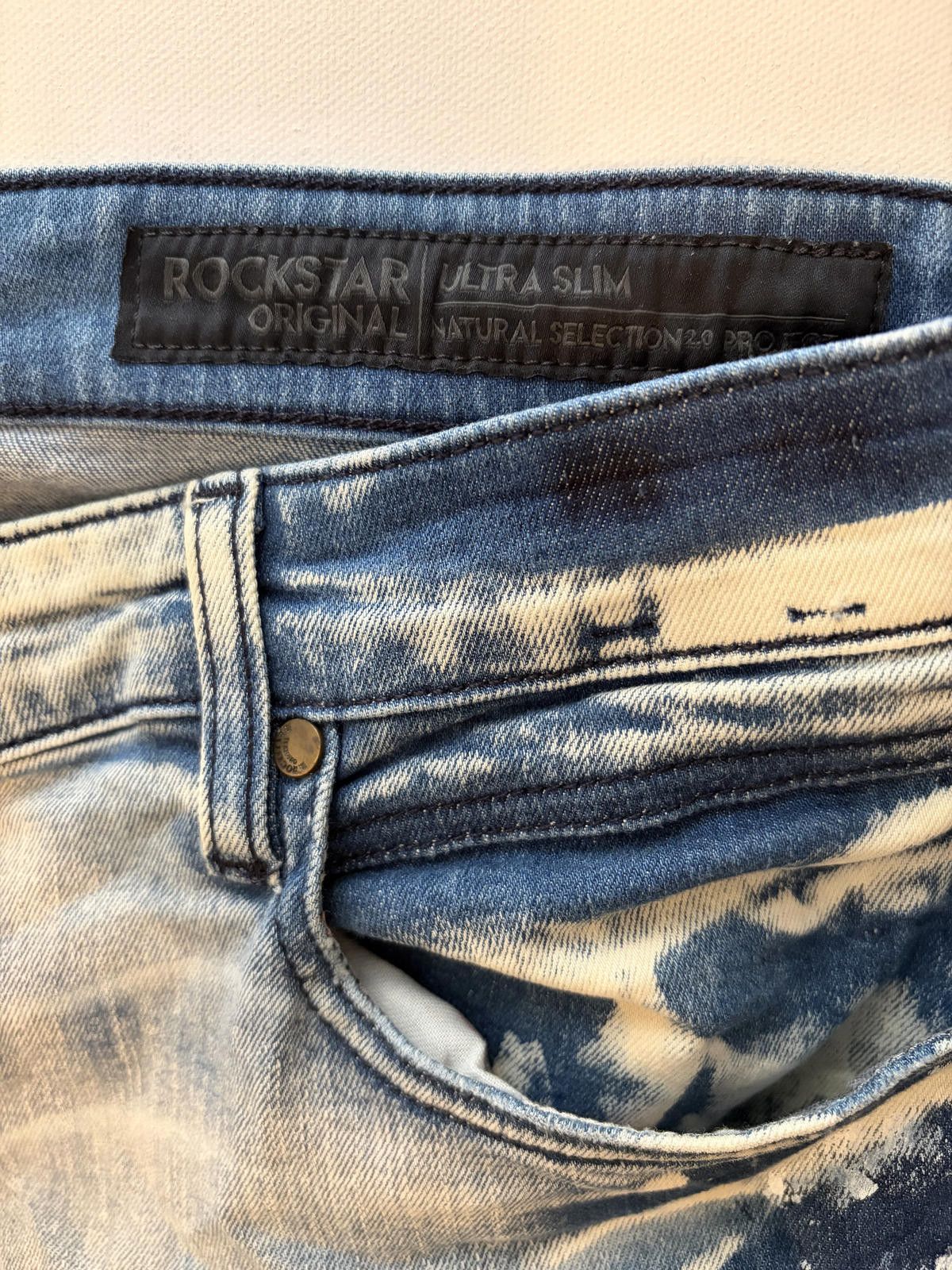 Rockstar Games Rockstar Men's Orginial Splatter Jeans (Size 44x32) Size US 44 / EU 60 - 2 Thumbnail