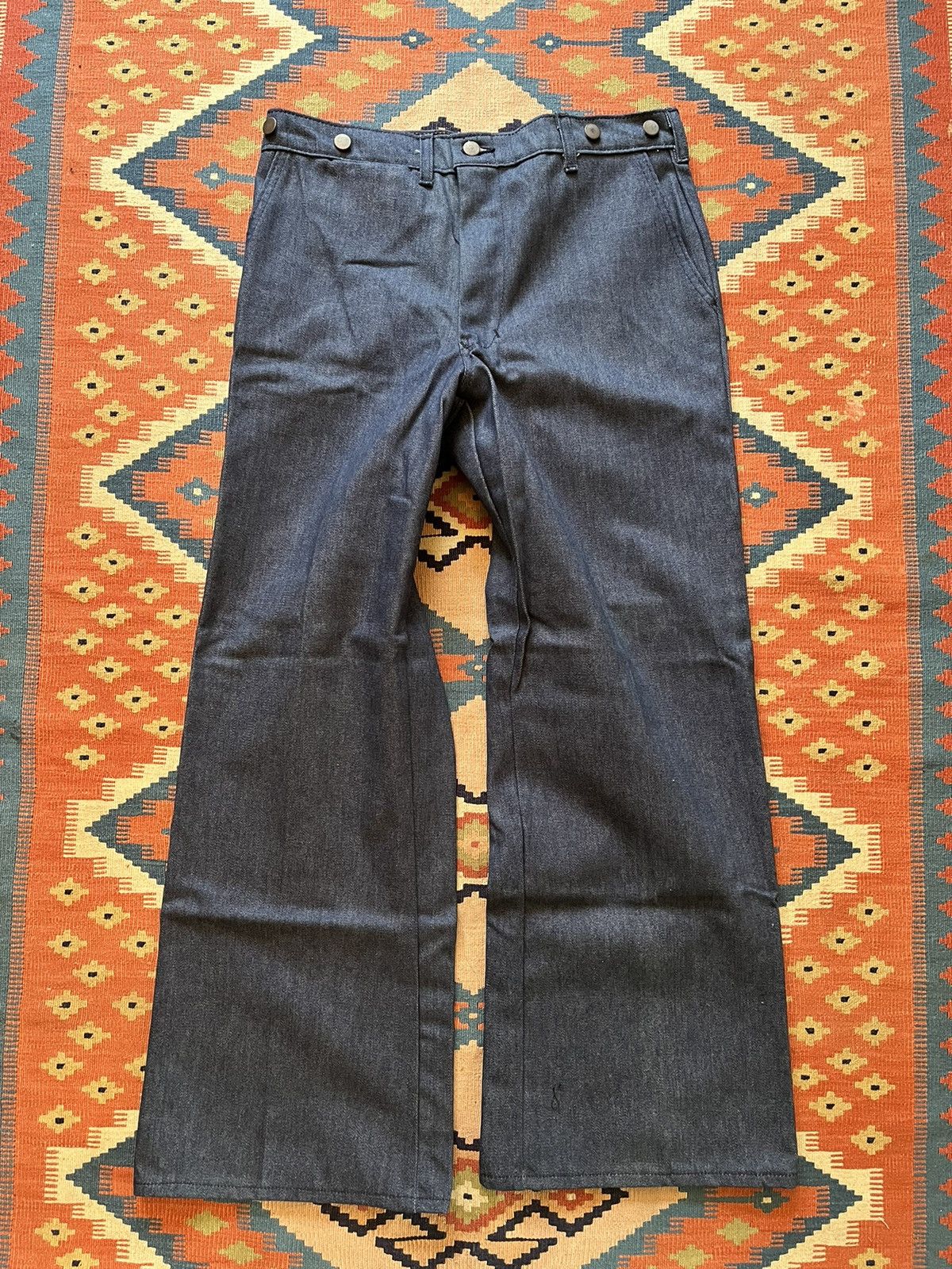 Vintage Vintage wide leg raw 14oz sanforized denim RARE Size US 34 / EU 50 - 1 Thumbnail