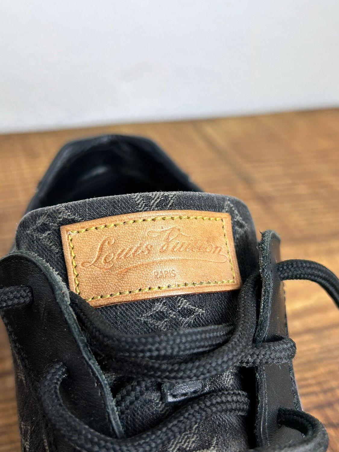 Louis Vuitton Louis Vuitton Denim And Leather Monogram Low Top Sneakers Size US 7.5 / IT 37.5 - 17 Thumbnail