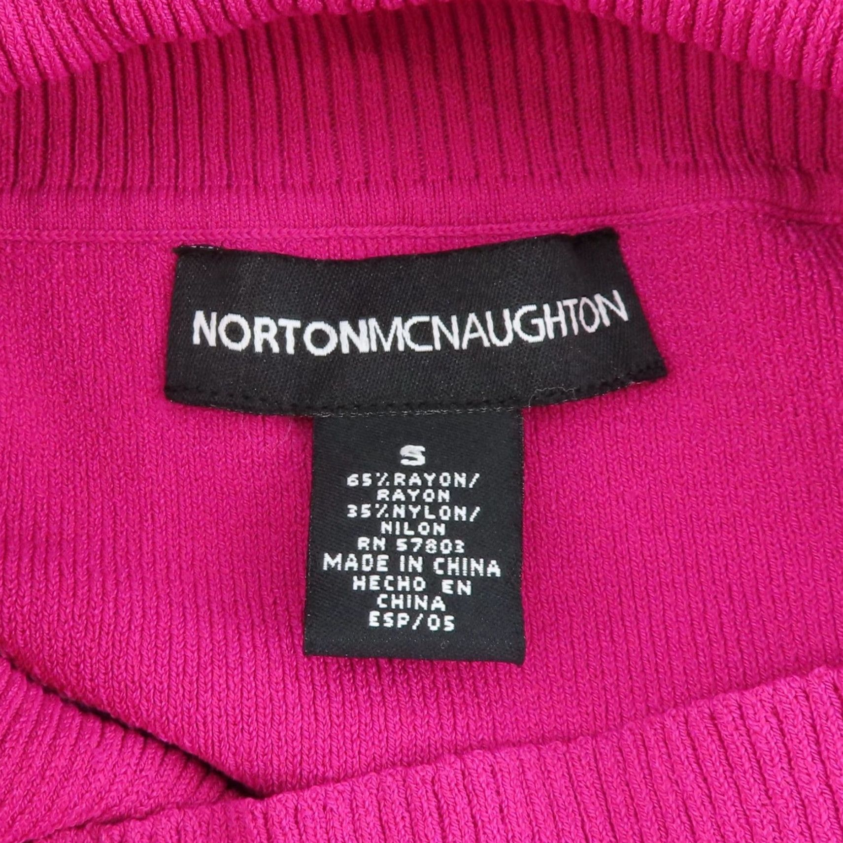Vintage Norton McNaughton Womens Small Pink Ribbed Cowl Neck Sleeveless Sweater Shirt Size S / US 4 / IT 40 - 4 Thumbnail