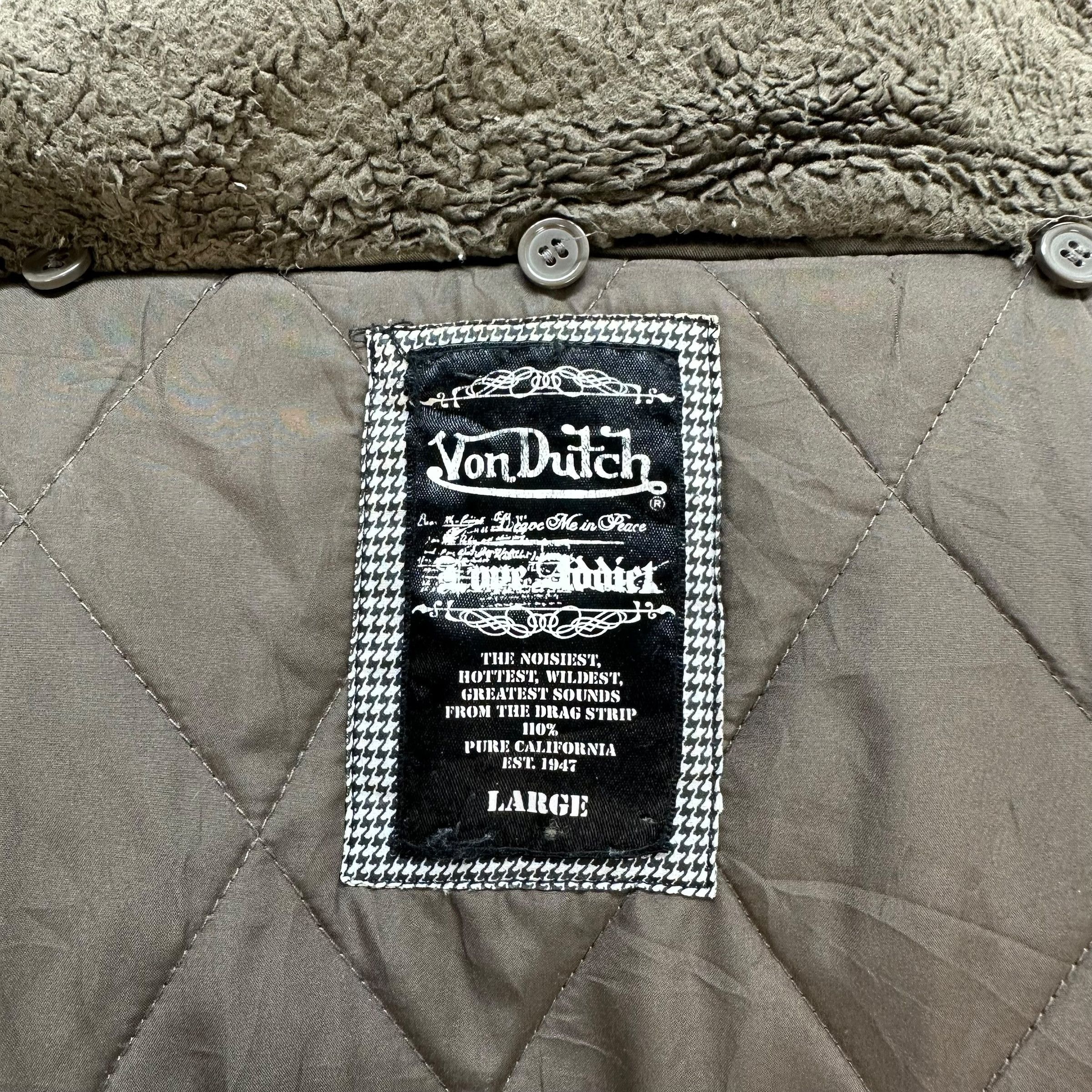 Von Dutch VON DUCTH Fur Hoodie Heavy Jacket Parka #A59-1368 Size L / US 10 / IT 46 - 12 Thumbnail