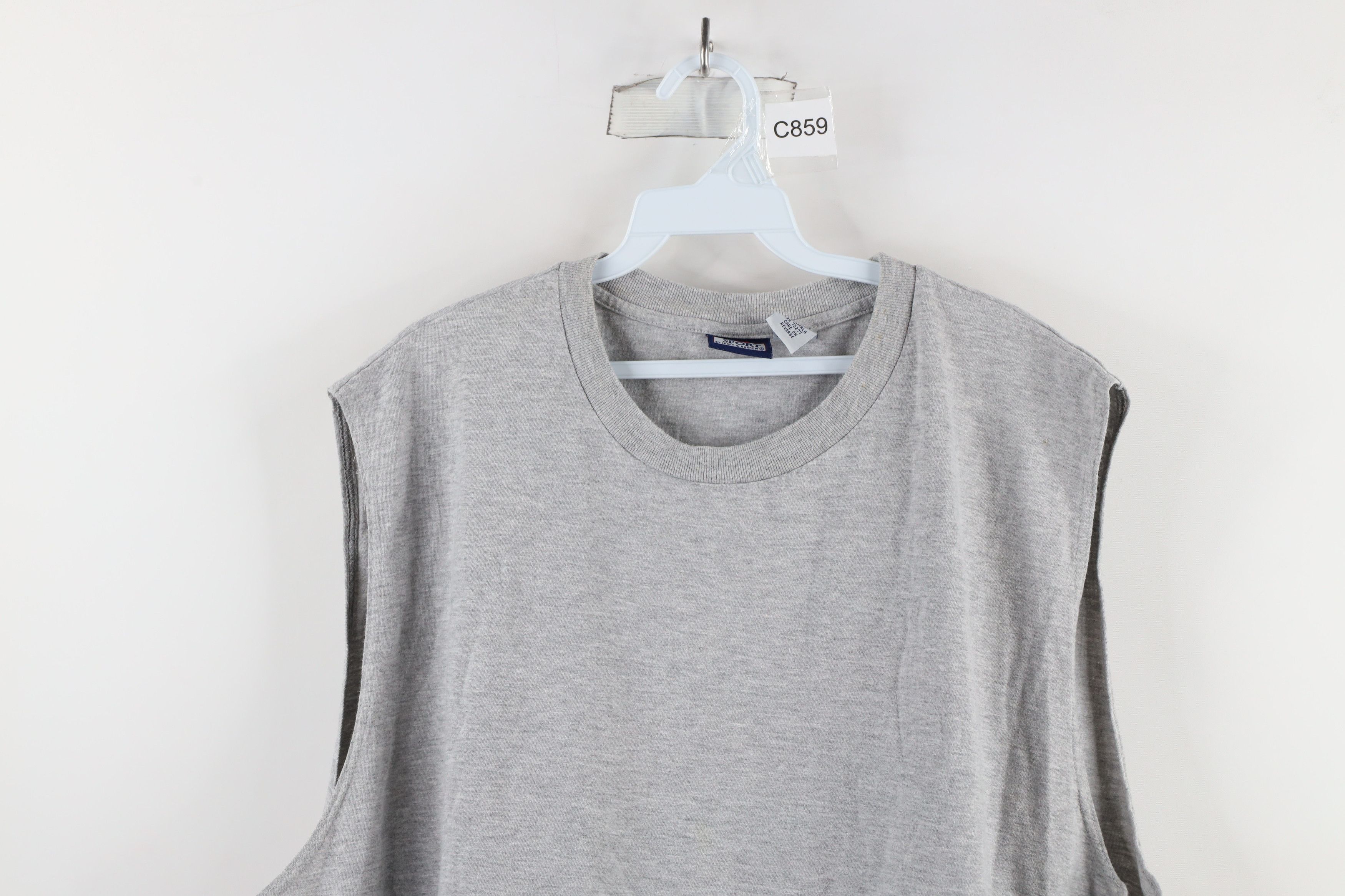 Vintage Vintage 90s Streetwear Pocket Sleeveless Muscle T-Shirt Gray Size US XXL / EU 58 / 5 - 2 Thumbnail
