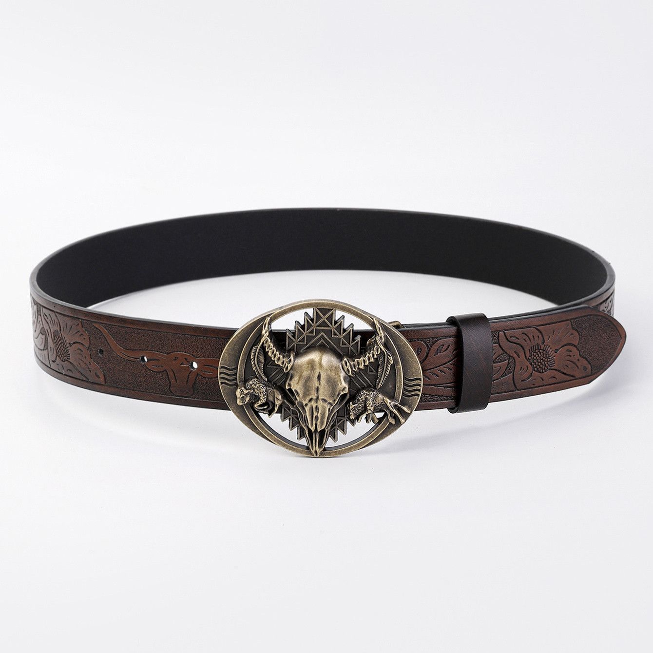 Designer Matchless Vintage Belt Riveted Belts Menswear Accessories Size ONE SIZE - 4 Thumbnail