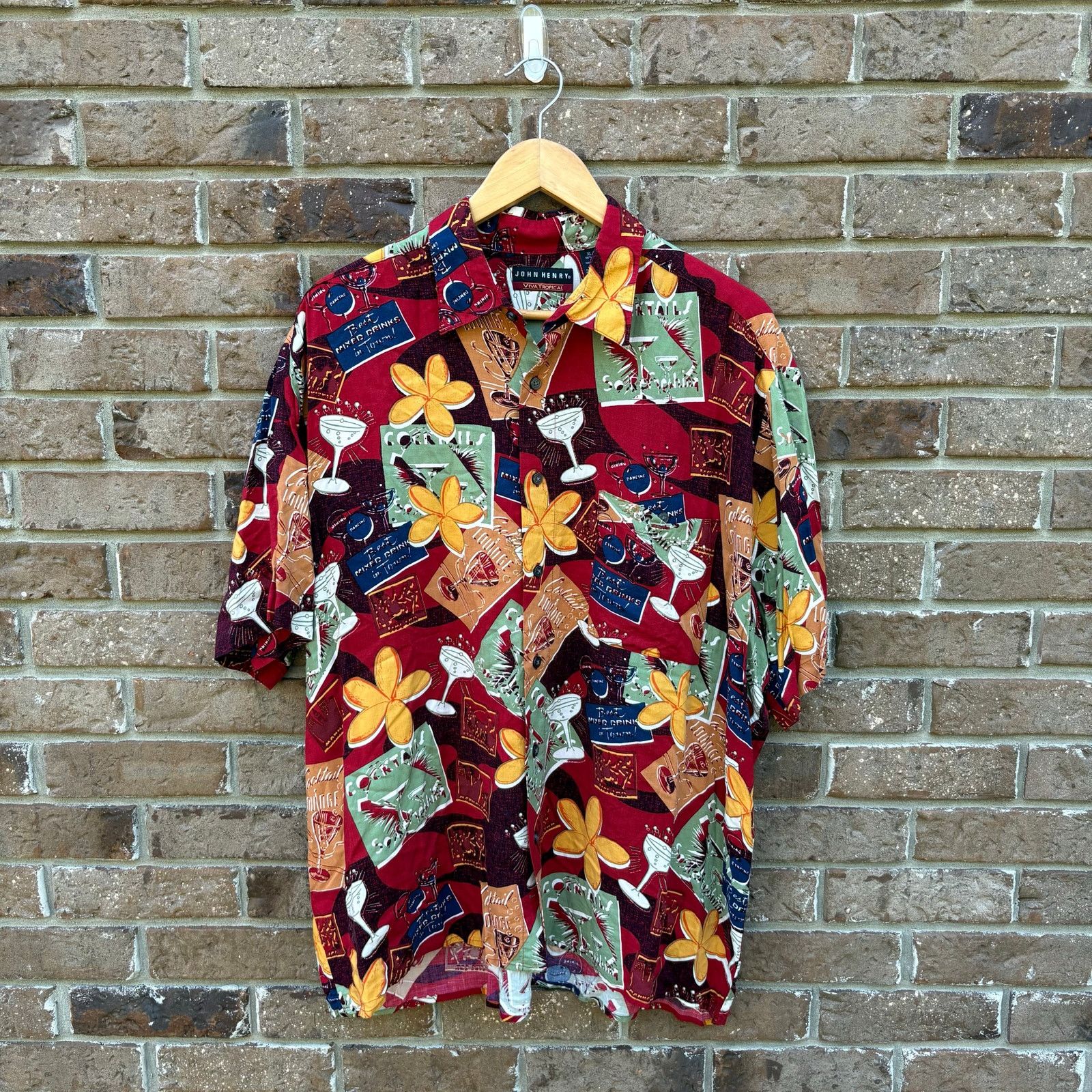 John Henry Crazy Vintage Rare John Henry Tropical Floral Shirt Size US XL / EU 56 / 4 - 1 Thumbnail