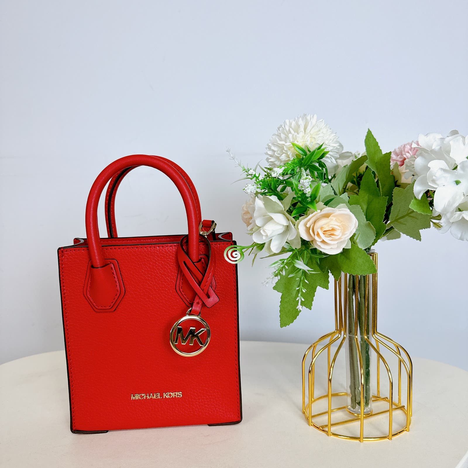 Michael Kors 35S1GM9T0L Mercer Extra Small IN BRIGHT RED