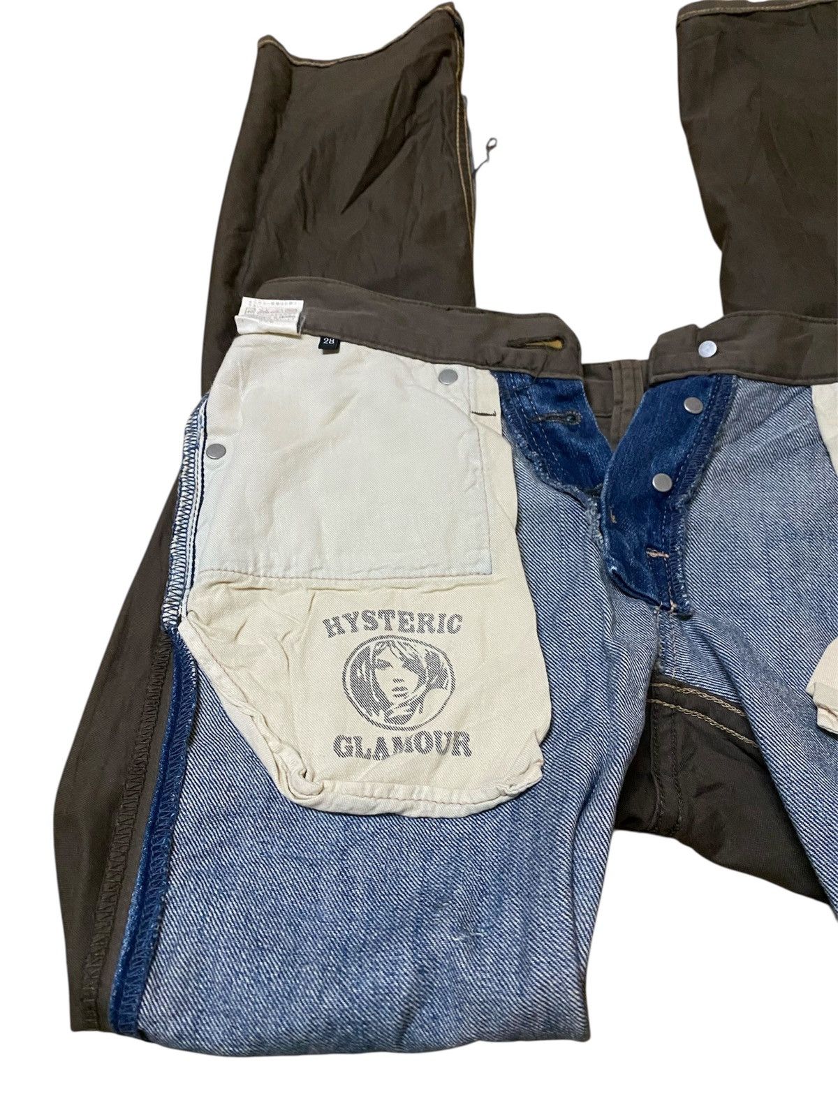Hysteric Glamour Hysteric Glamour Two Tone Multi Pocket Cargo Style Jeans Size 29" - 8 Thumbnail