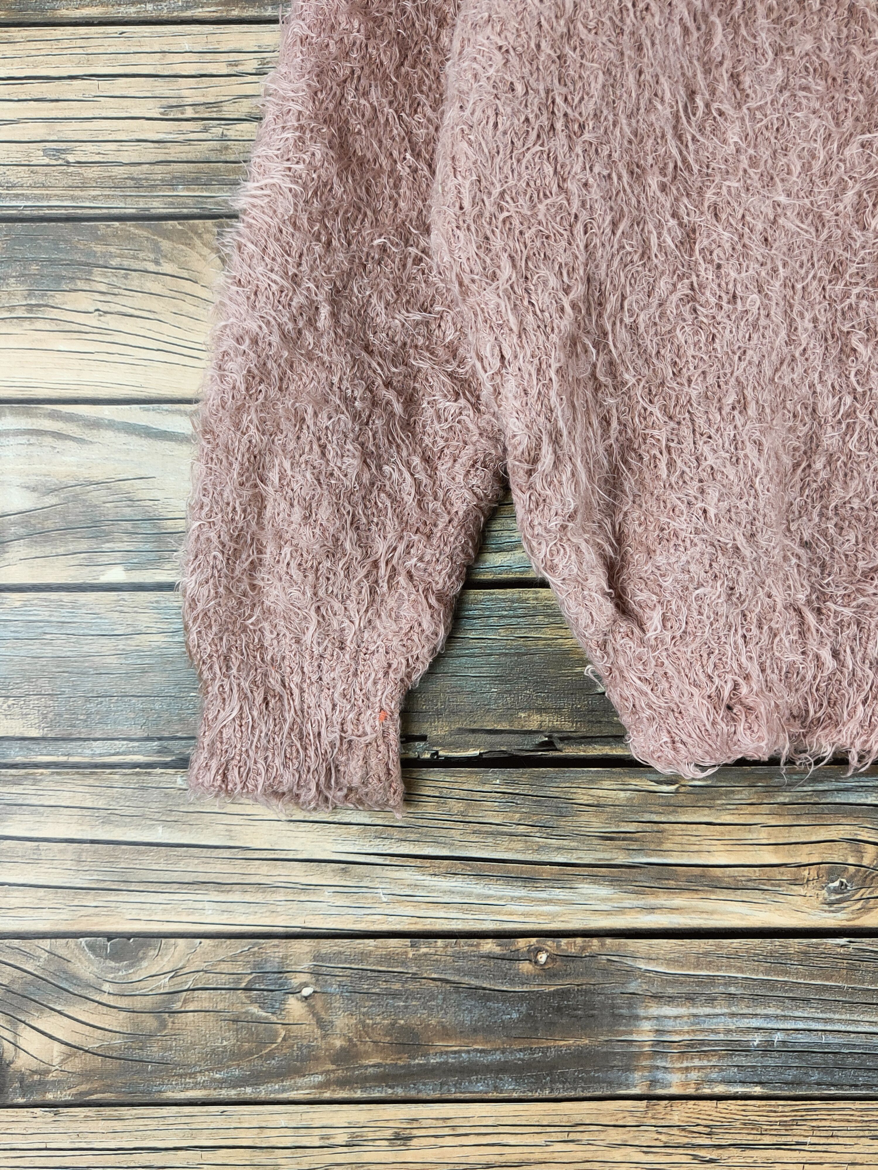 Japanese Brand DL Ingni Dark Peach Fur Mohair Knitwear #46-544 Size M / US 6-8 / IT 42-44 - 4 Thumbnail
