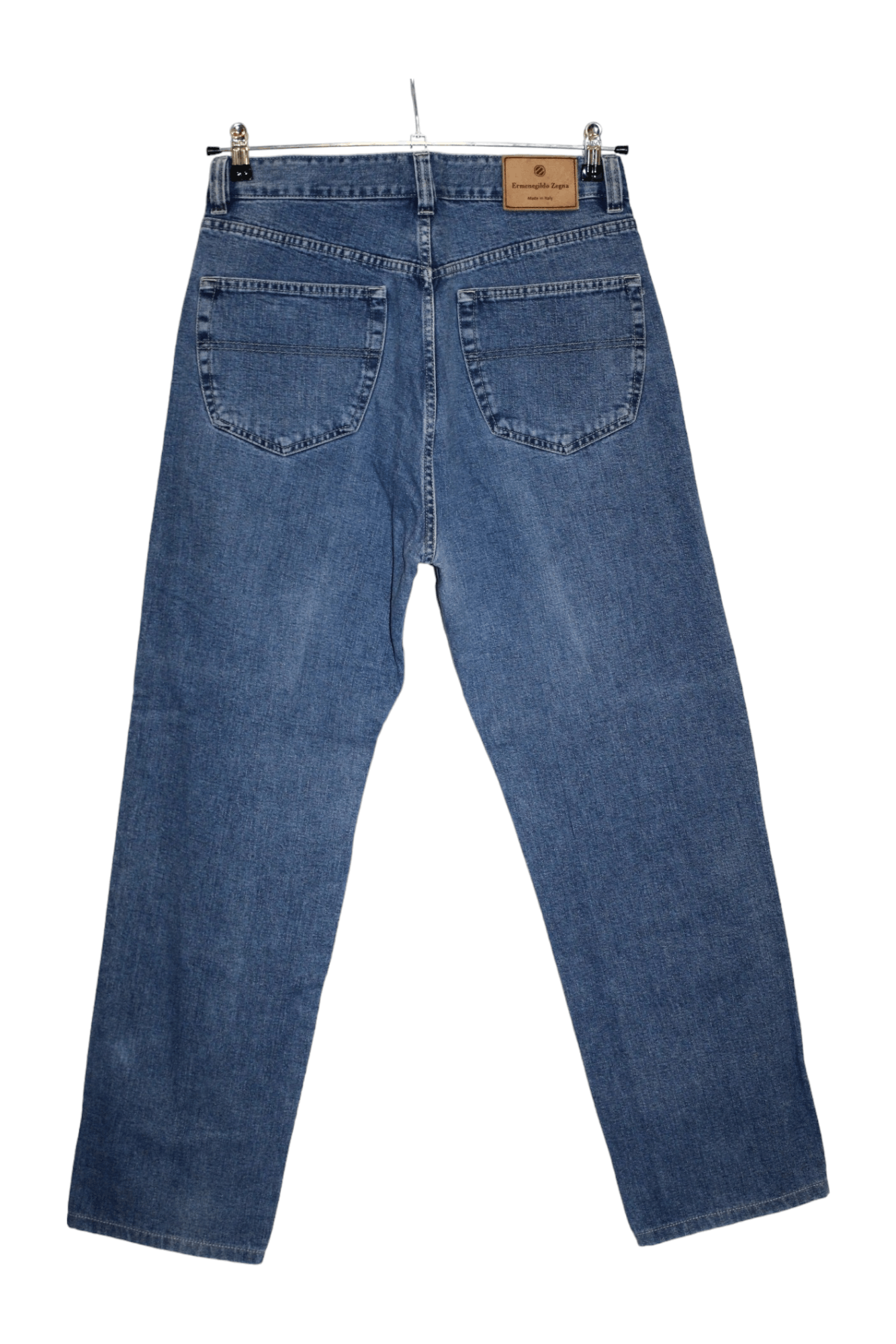 Ermenegildo Zegna Vintage Ermenegildo Zegna Blue Faded Denim Baggy Jeans Size US 31 - 2 Thumbnail