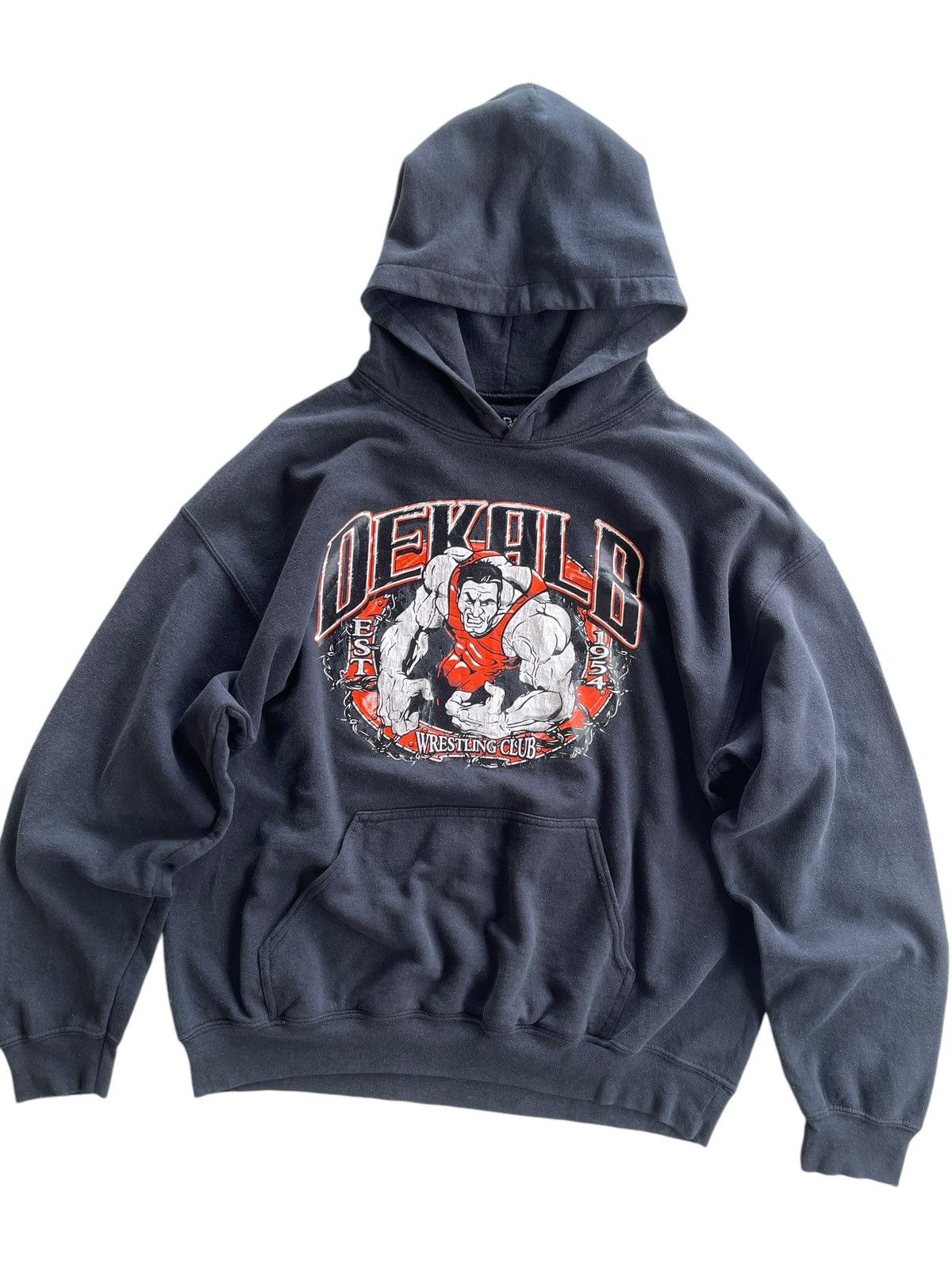 Vintage Vintage Y2K Dekalb Wrestling Club Hoodies Size US L / EU 52-54 / 3 - 3 Thumbnail