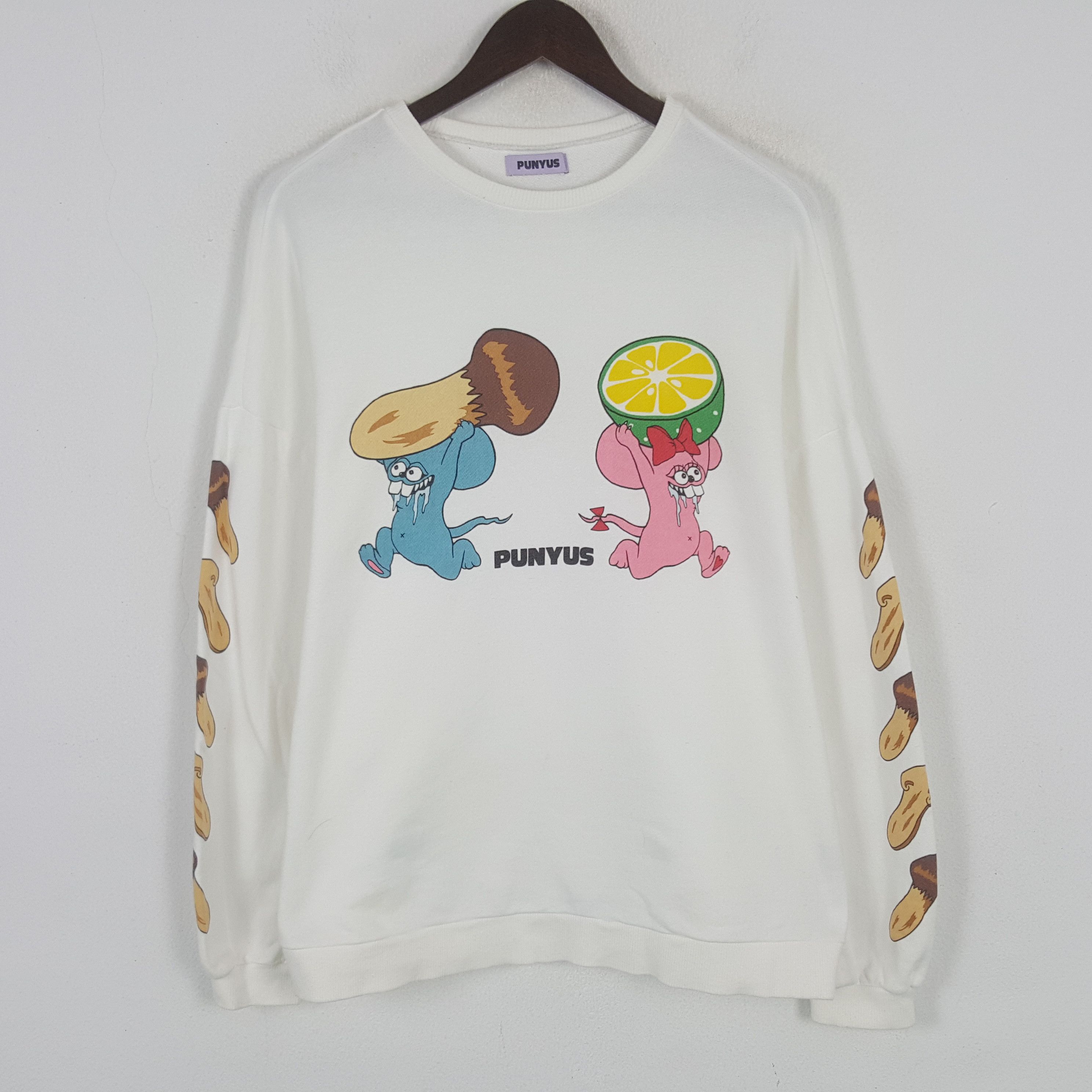 Japanese Brand × Vintage Vintage Punyus Sweatshirt Size US XL / EU 56 / 4 - 1 Thumbnail
