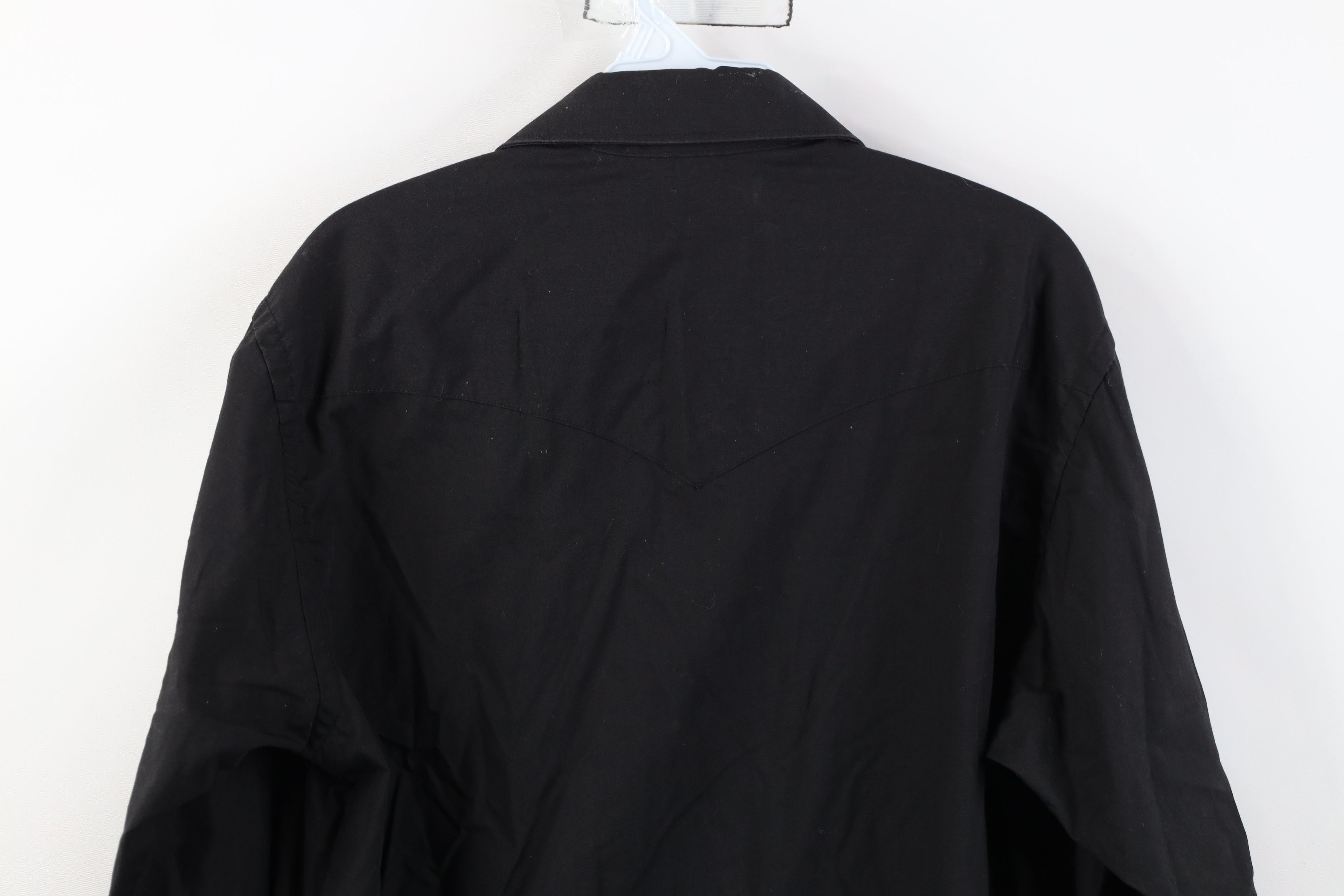 Wrangler Vintage 90s Wrangler Cowboy Snap Button Shirt Black USA Size US M / EU 48-50 / 2 - 15 Thumbnail