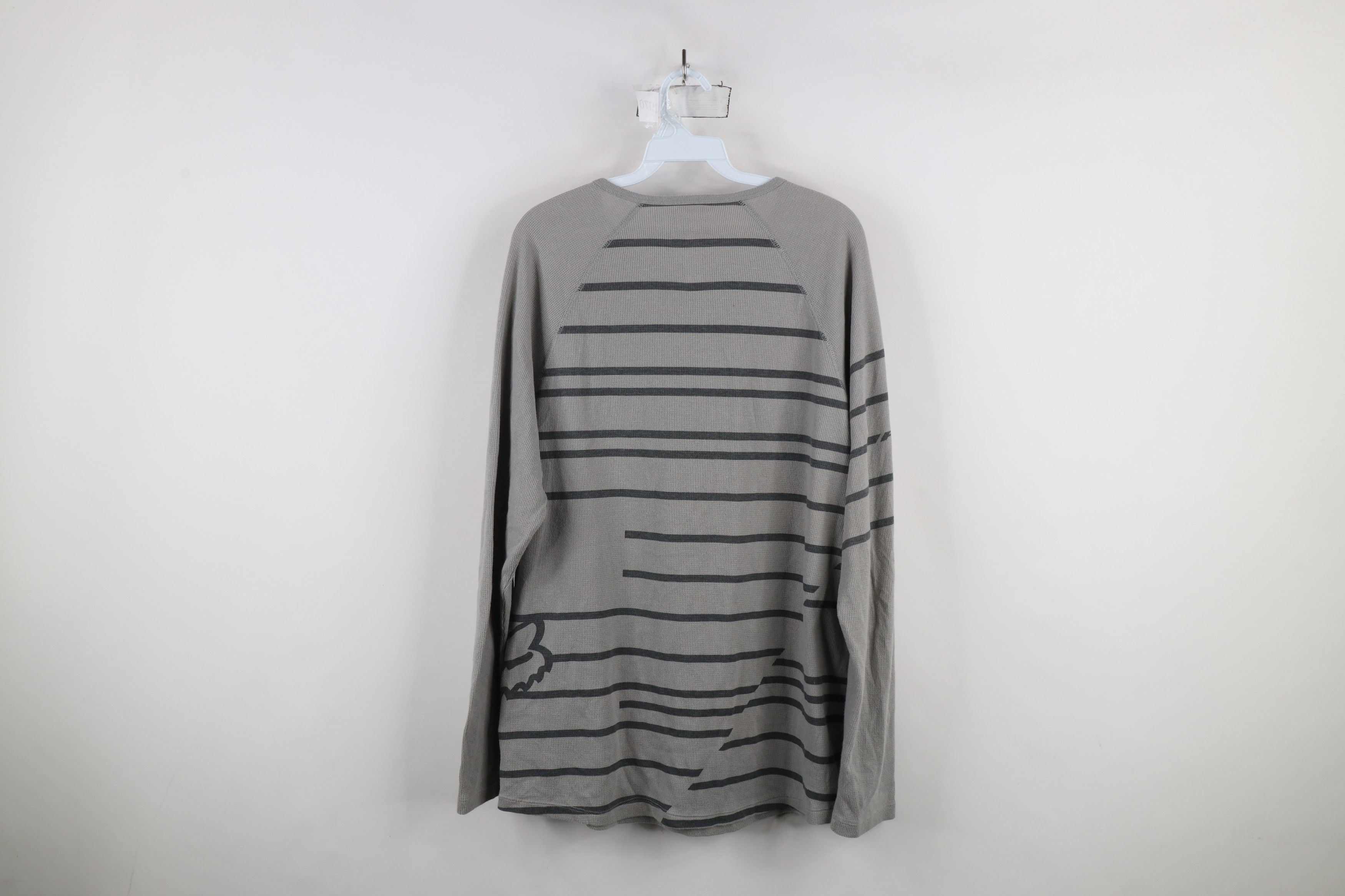 Fox Racing × Vintage Vintage Fox Racing Logo Thermal Waffle Knit Henley T-Shirt Size US L / EU 52-54 / 3 - 10 Thumbnail
