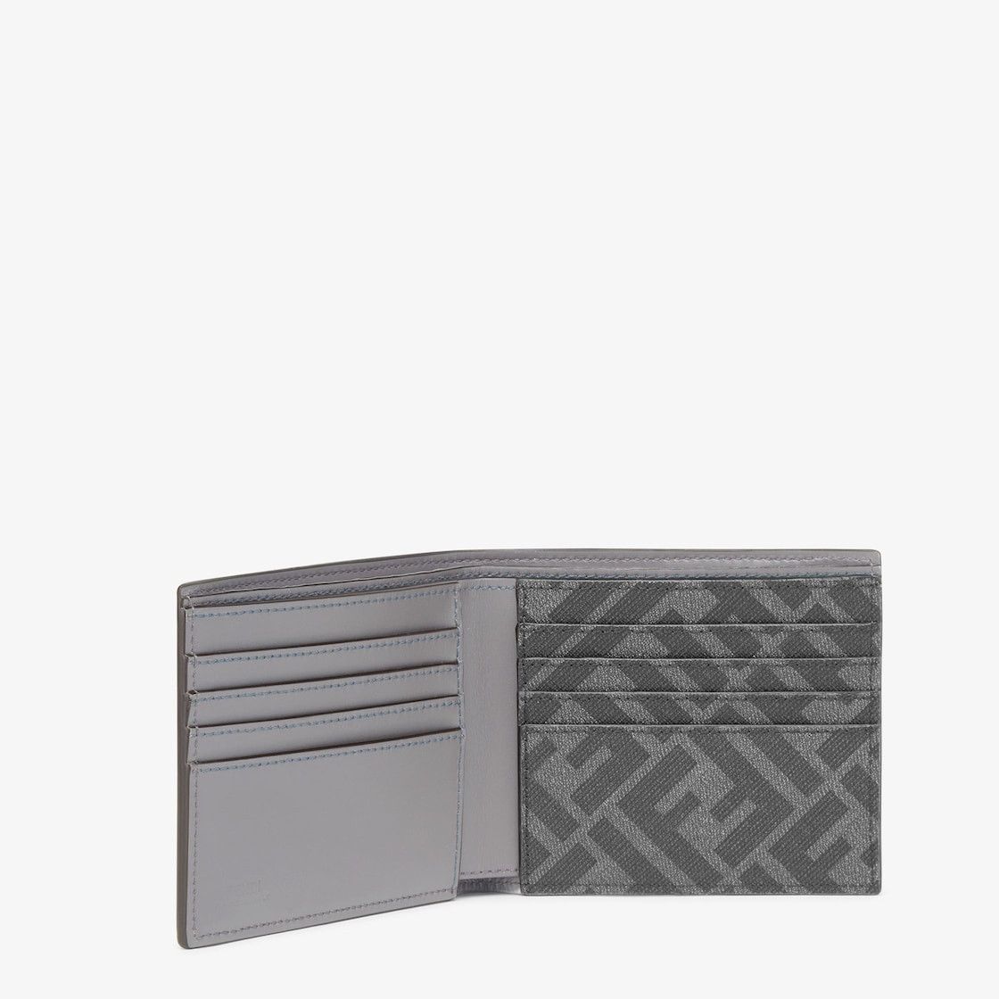 Fendi o1s1wg111125 Size: OS/ FF Squared Bifold Wallet in Grey Size ONE SIZE - 3 Thumbnail