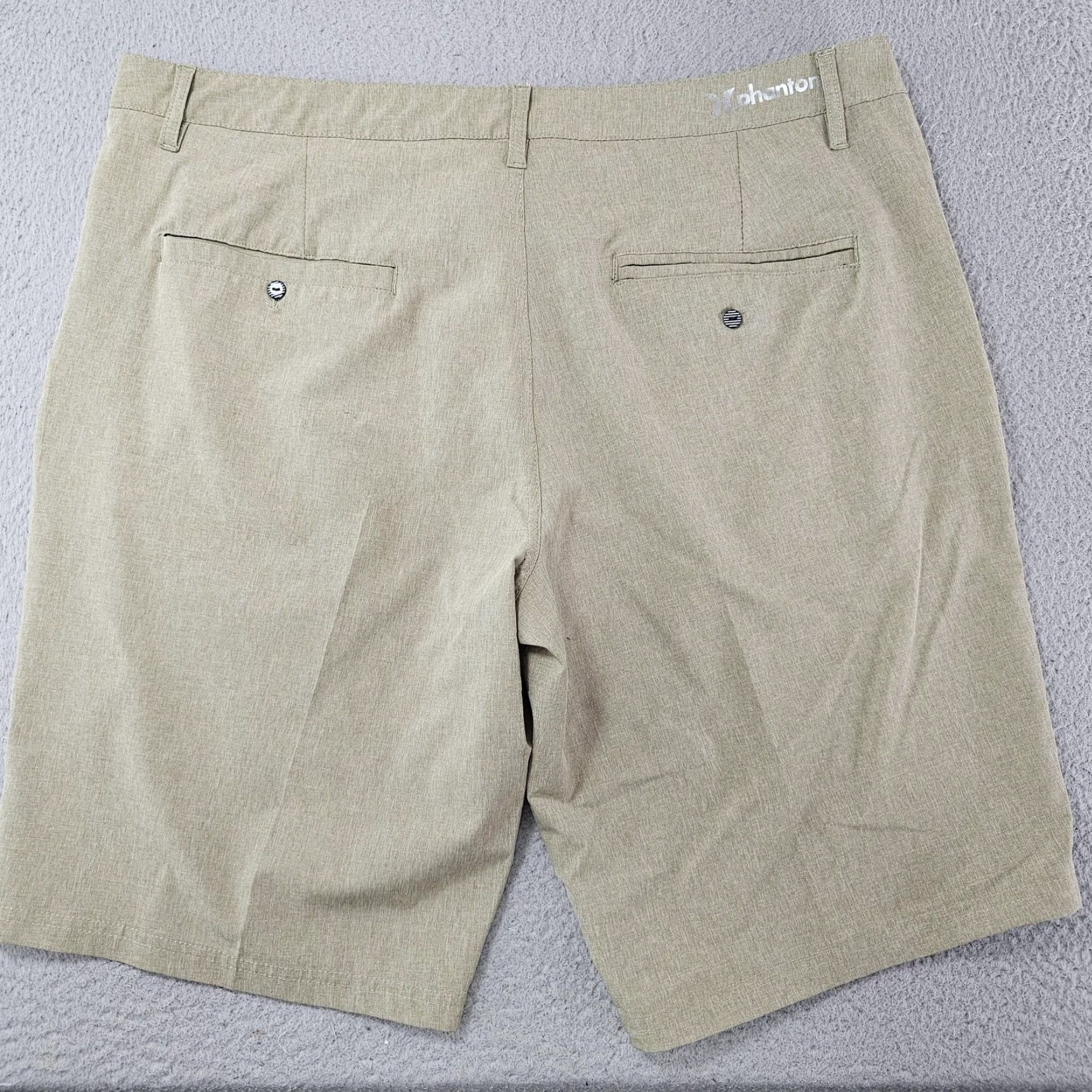 Hurley Hurley Shorts Mens 36 Khaki Phantom Hybrid Boardwalk Stretch Recycled Polyester Beige 36in Regular Chino Casual 10in Inseam Pockets Stretch Mens Size US 36 / EU 52 - 4 Thumbnail