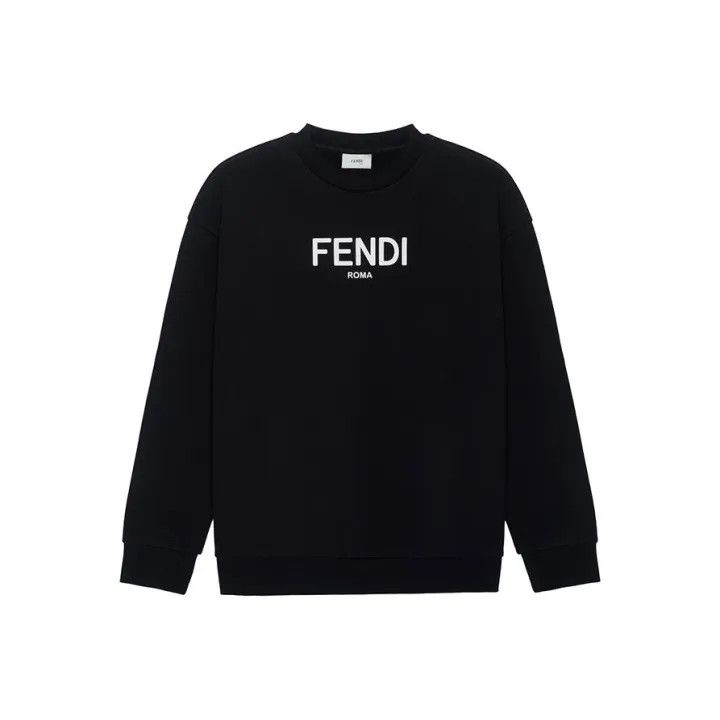 Fendi FENDI Kids Logo Print Black Sweatshirt 0079 Size US L / EU 52-54 / 3 - 1 Thumbnail