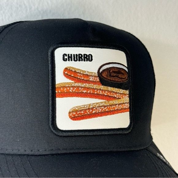 Designer NEW CHURRO PATCH BLACK TRUCKER MESH CAP Size ONE SIZE - 4 Thumbnail