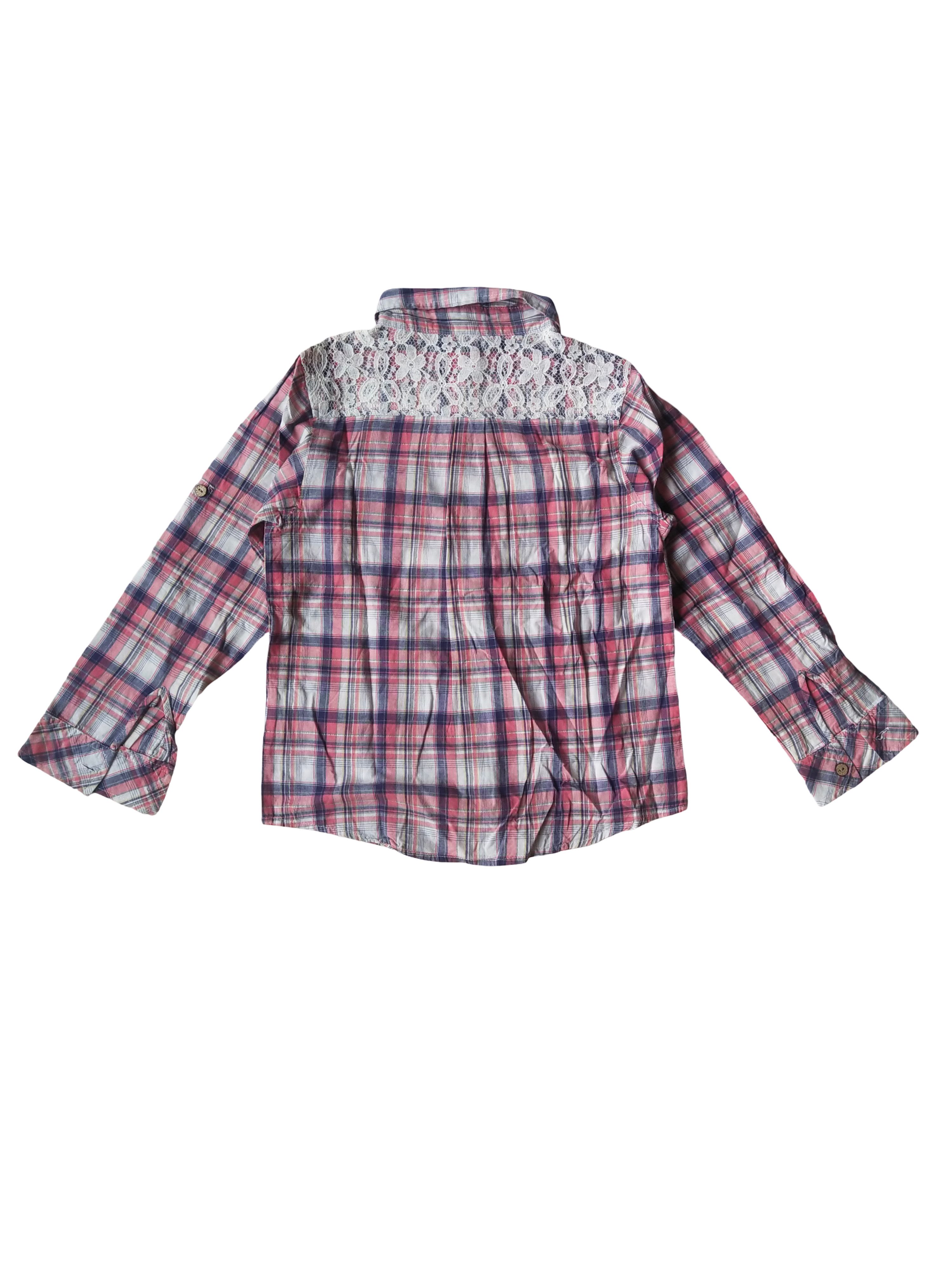 Fiorucci 2000s Fiorucci Plaid Lace Shirt Fairy Grunge Coquette Y2K Size S / US 4 / IT 40 - 5 Thumbnail
