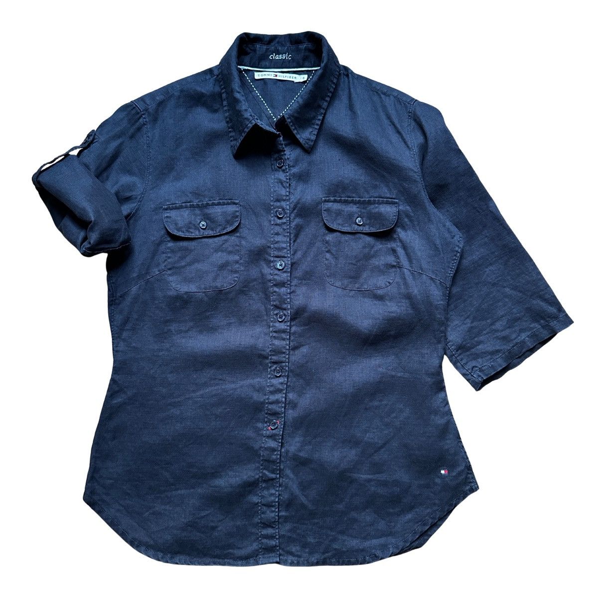 Tommy Hilfiger Tommy Hilfiger Women’s 100% Linen Button-Up Shirt -Size 6 Size M / US 6-8 / IT 42-44 - 1 Thumbnail