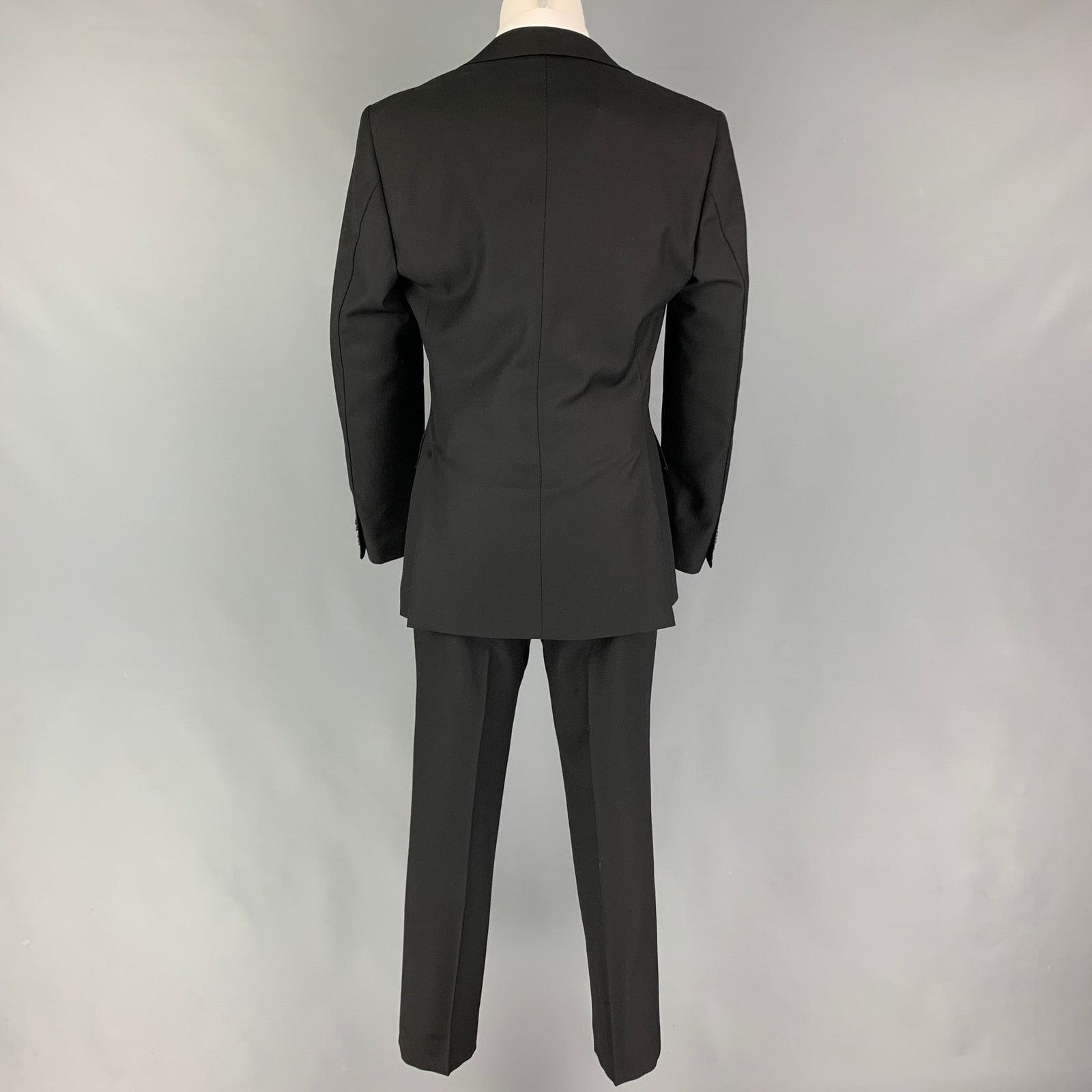 Suitsupply SUITSUPPLY Size 36 Black Wool Single Breasted Suit Size 36R - 3 Thumbnail