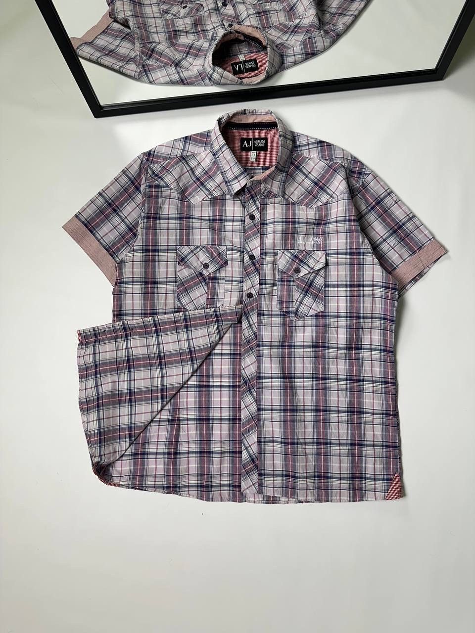Armani × Giorgio Armani × Vintage Vintage Armani Jeans Big logo Shirt Size US L / EU 52-54 / 3 - 3 Thumbnail