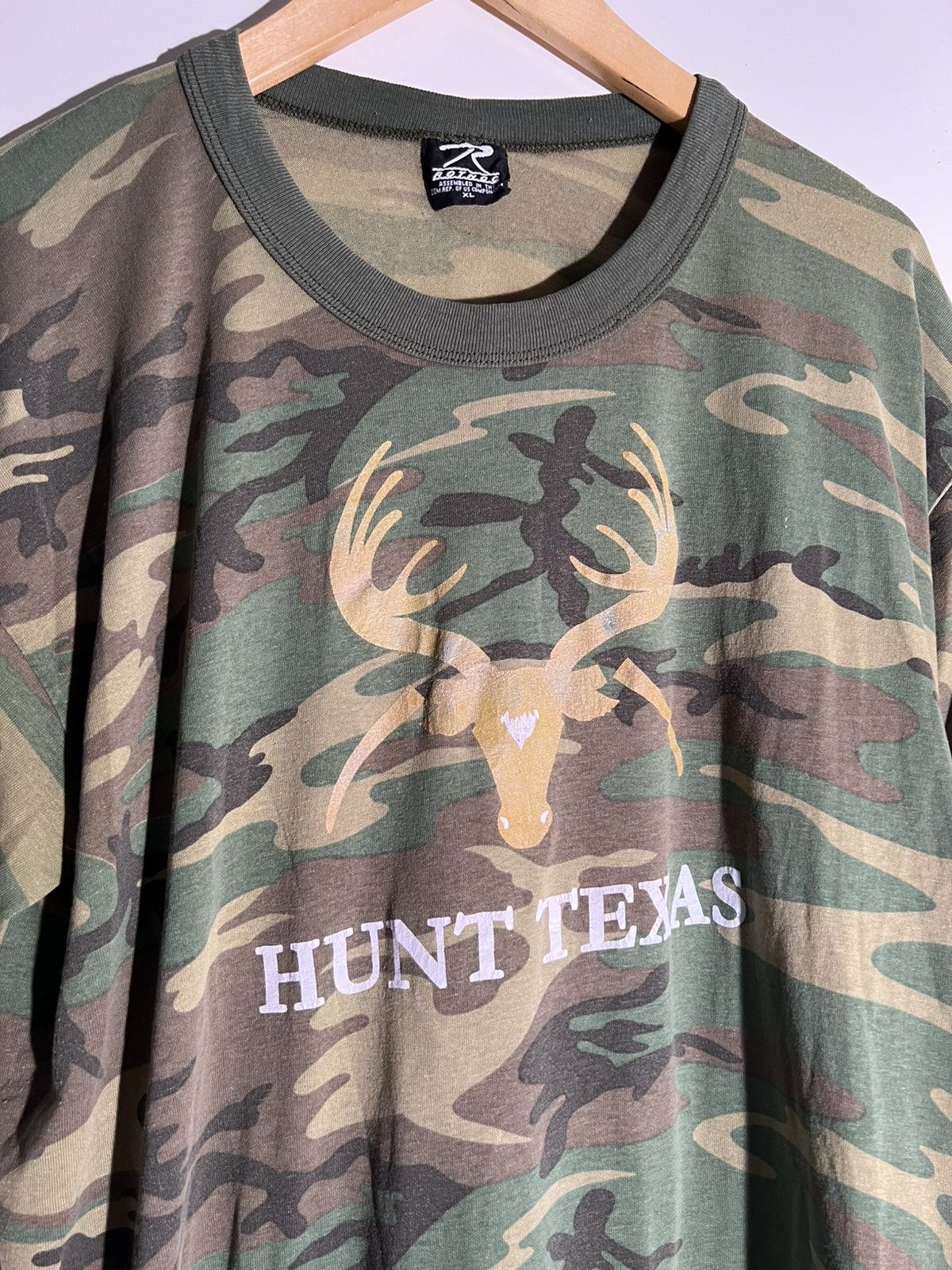 Vintage 90’s 2000’s Y2K VTG Vintage Hunt Texas Camo Retro Ringer Tee Size US XL / EU 56 / 4 - 3 Thumbnail