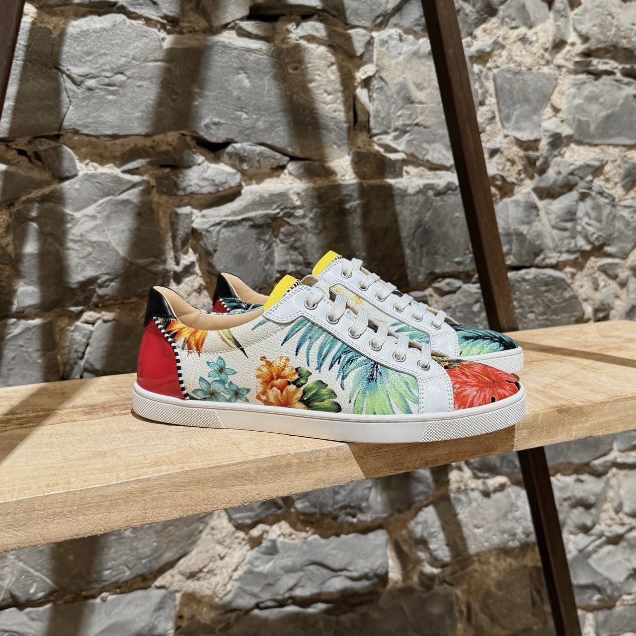 Christian Louboutin Christian Louboutin Floral Patent Seava Low-Top Sneakers Size US 9.5 / IT 39.5 - 1 Thumbnail