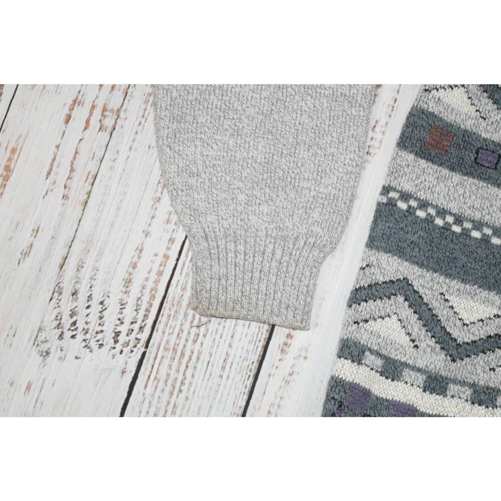 Vintage VINTAGE GELIFAN AZTEC 1/4 ZIP SWEATER GRAY MENS XL 80s 90s Size US XL / EU 56 / 4 - 3 Thumbnail