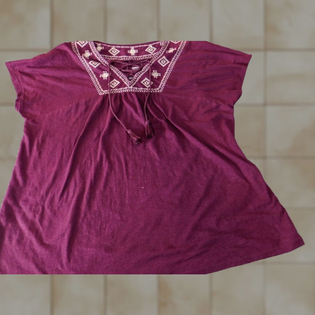 Vintage Sonoma Womens purple Extra Large stretch Designer pullover blouse Top Size XL / US 12-14 / IT 48-50 - 1 Thumbnail