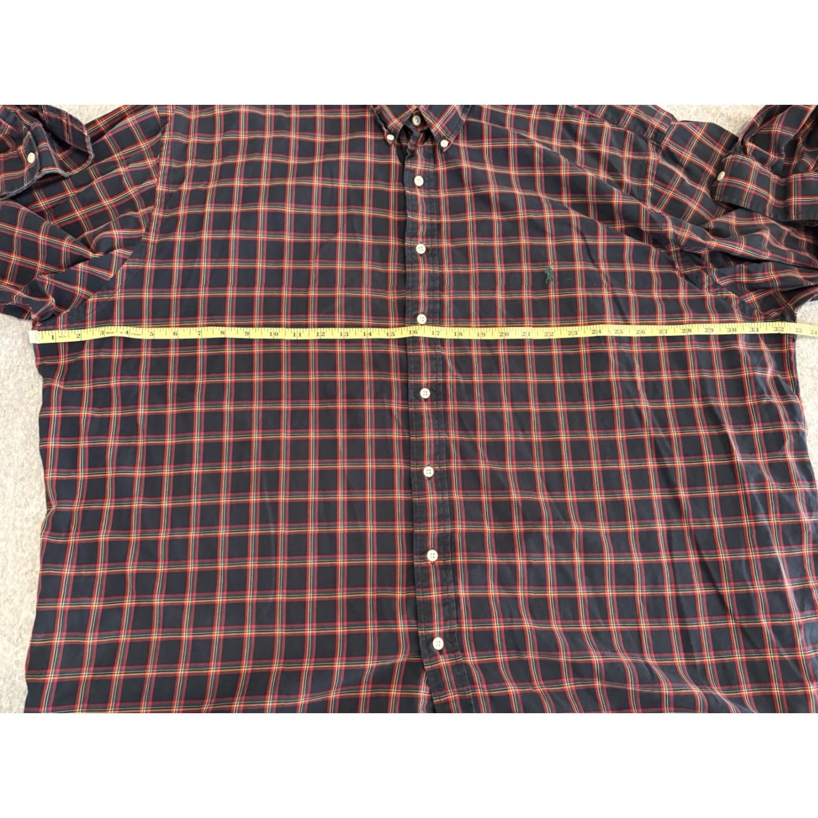 Polo Ralph Lauren Polo Ralph Lauren Blake Long Sleeve Button-Up Pony Shirt Black Red 4XLT FLAWED Polo Ralph Lauren Shirt Men 4XLT Black Long Sleeve Button-Up Size US XXL / EU 58 / 5 - 5 Thumbnail