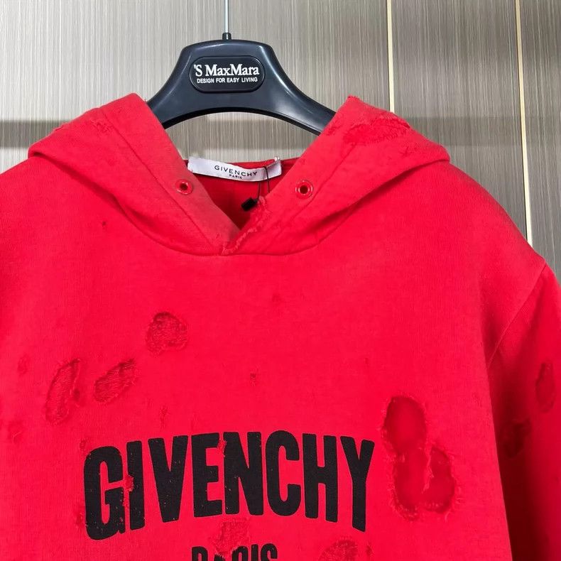 Givenchy Givenchy Destroyed Letter Hoodie 2506-Nextarrow Size US M / EU 48-50 / 2 - 3 Thumbnail