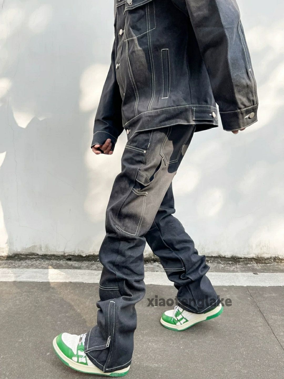 Designer × Jean × Vintage zipper utility skate hiphop yuppie carpenter cargo jeans Size US 32 / EU 48 - 6 Thumbnail