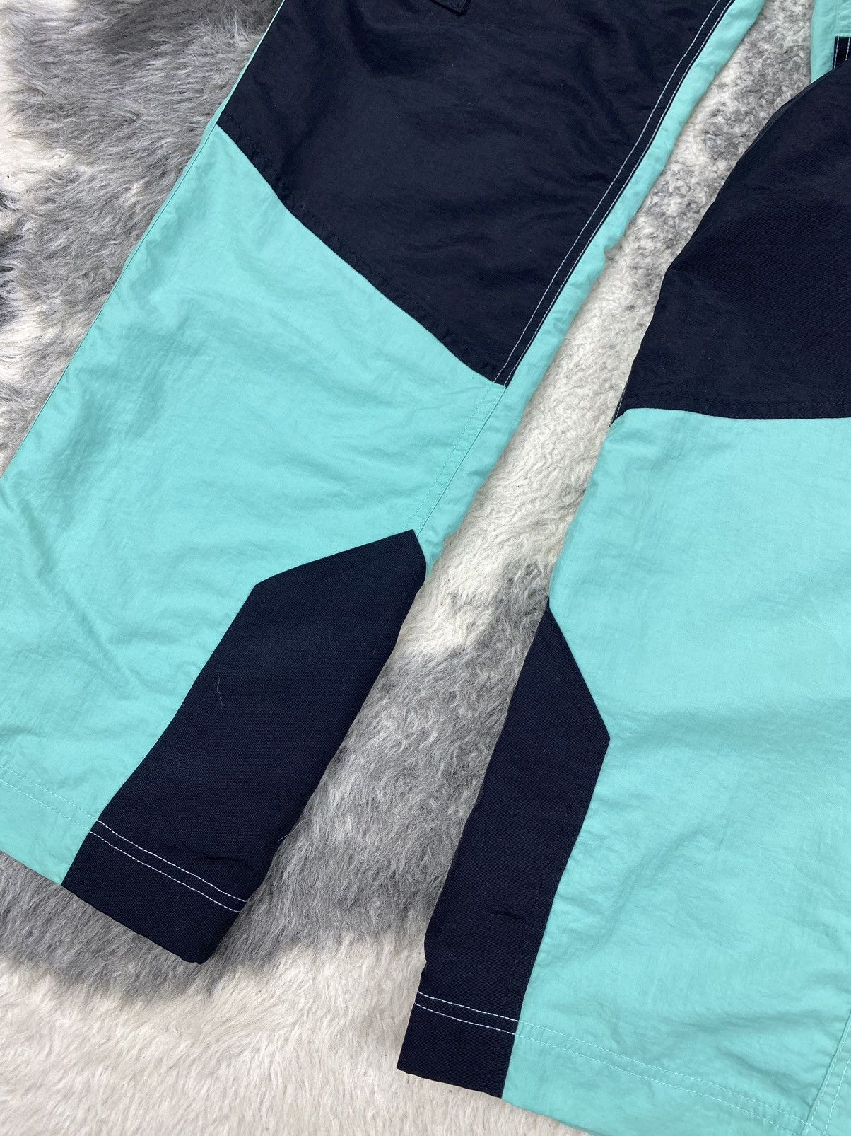 Beauty Beast × Japanese Brand Japanese Brand “X-GIRL” Cargo Patchwork Turqoise/Black Pant Size US 29 - 13 Thumbnail