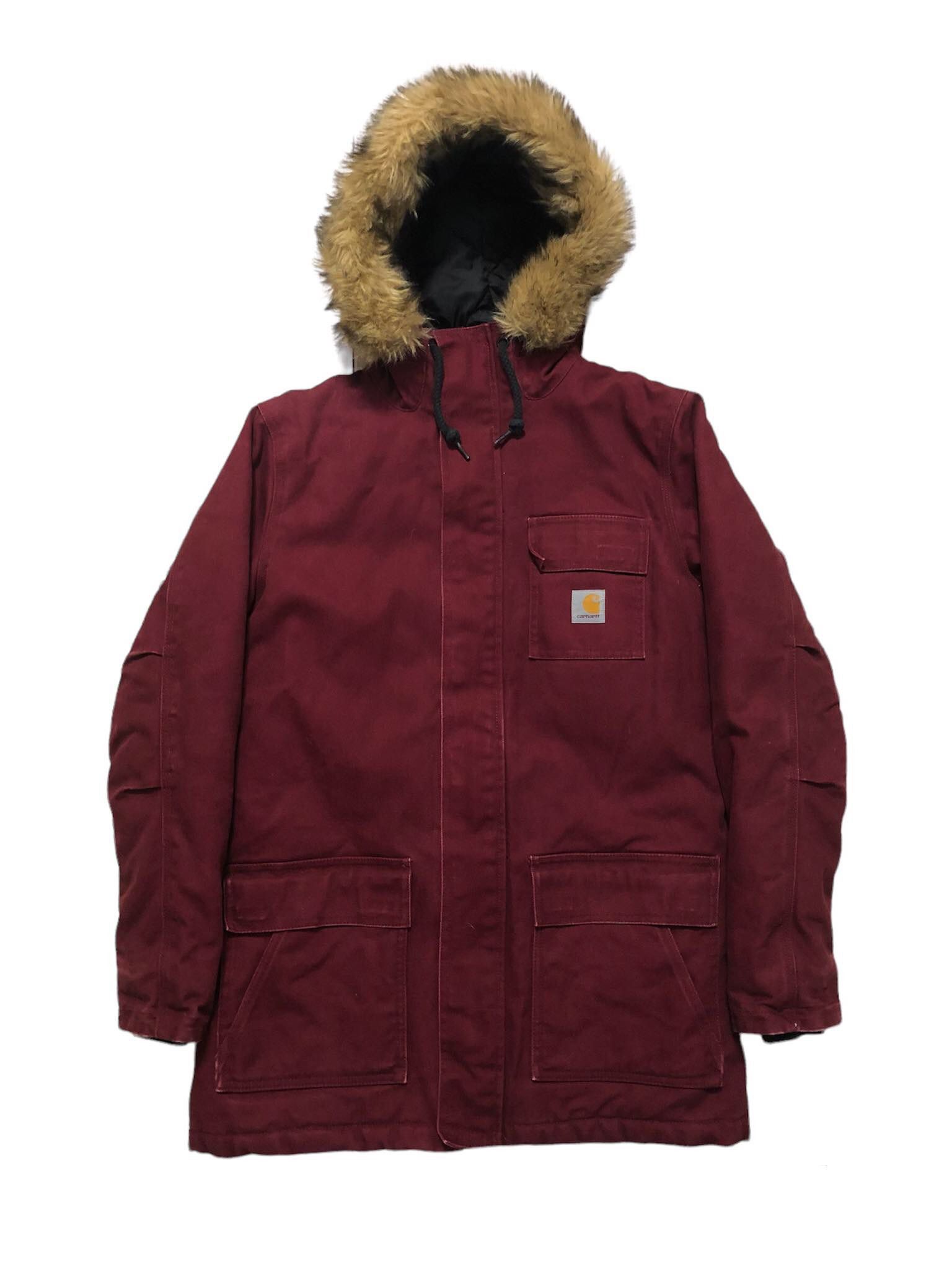 image of Carhartt X Siberian Parka M For S Winter Jacket in Burgundy, Men's (Size Medium)