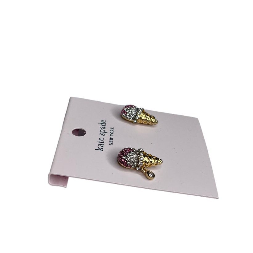 Kate Spade Kate Spade Ice Cream Sundae Earrings Gold Tone K6900 Novelty Size ONE SIZE - 4 Thumbnail