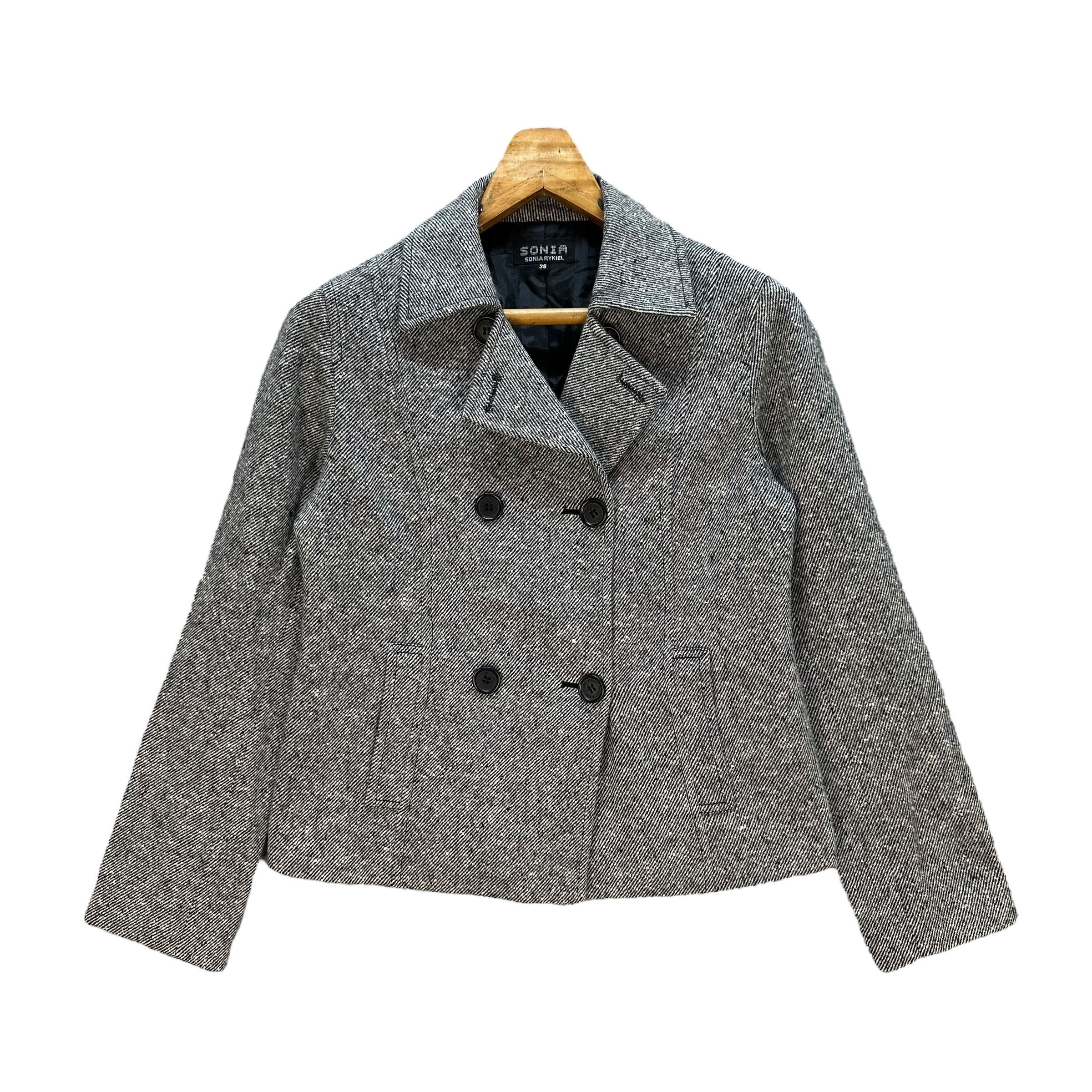 Sonia Rykiel SONIA RYKIEL Double Breast Wool Crop Coat Jacket #A63-1528 Size S / US 4 / IT 40 - 1 Thumbnail