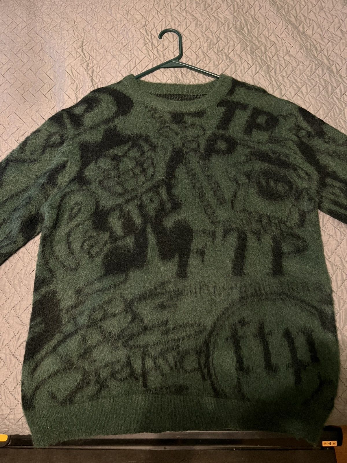 Fuck The Population FTP Archive Mohair sweater - Green Size US M / EU 48-50 / 2 - 5 Thumbnail