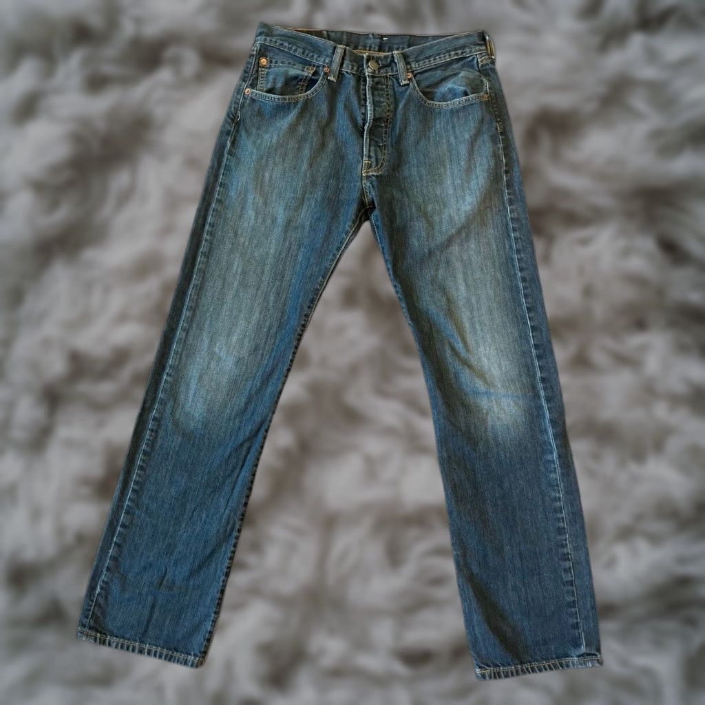 Levi's Levi’s 501 Jeans Denim Dark Wash Straight 31x32 Men City Classic Original Fit Button Jeans Size US 30 / EU 46 - 1 Thumbnail
