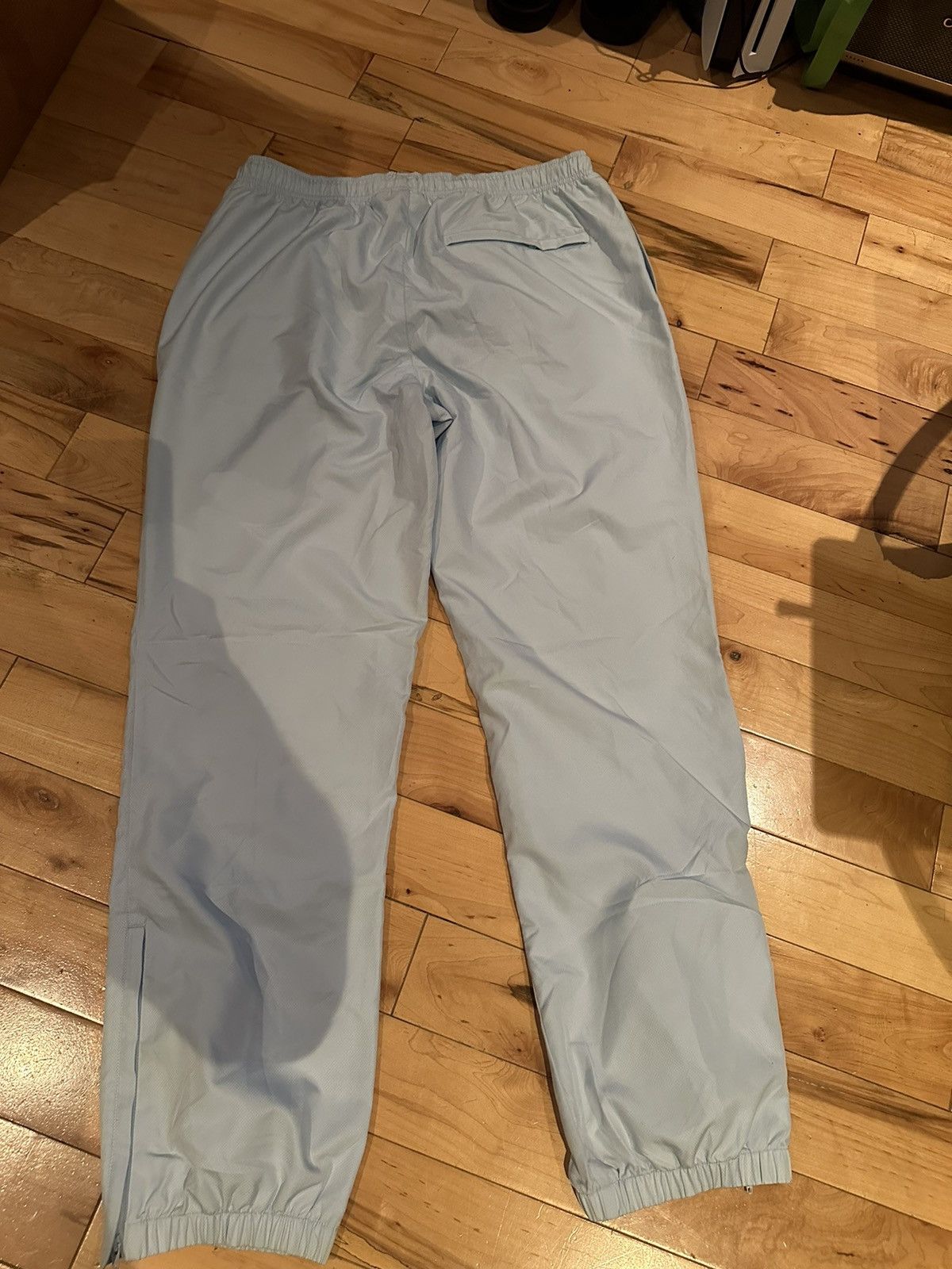 Lacoste × Supreme SS17 Light Blue Track Pants Outline Logo Medium Size US 32 / EU 48 - 4 Thumbnail