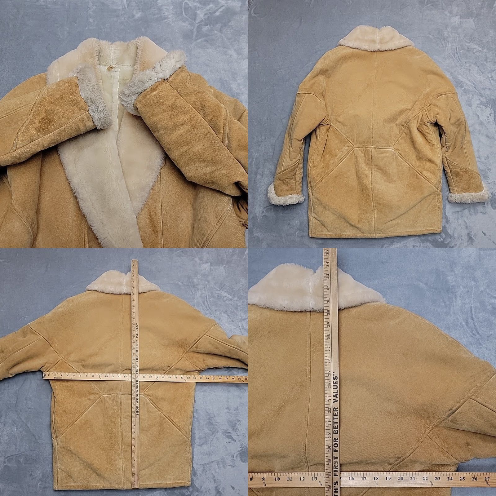 Vintage VINTAGE Jones JNY Coat Womens Small Brown Suede Leather Faux Shearling Western Boho Jacket Size S / US 4 / IT 40 - 8 Thumbnail
