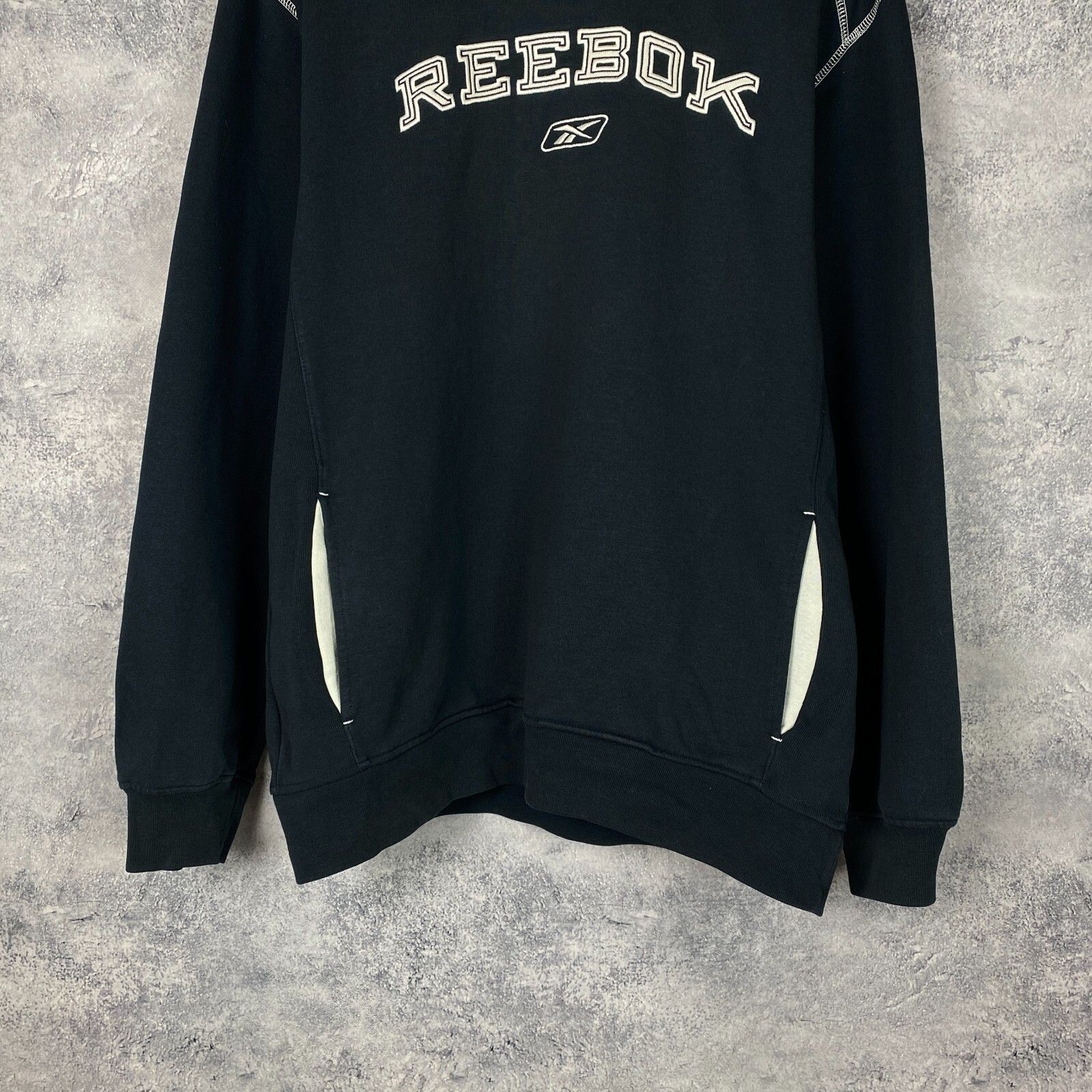 Reebok Reebok Big Logo Vintage Hoodie Men's Size L Blue ` Size US L / EU 52-54 / 3 - 3 Thumbnail