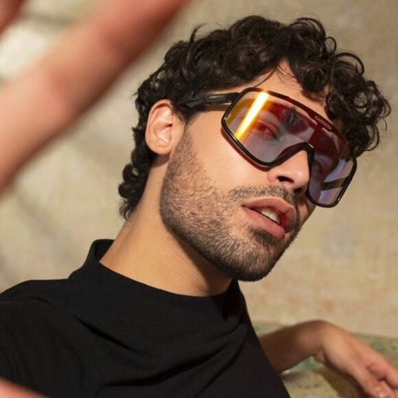 Carrera Carrera CARRERA 4017/S 0D51 Z0 Sunglasses Black Shield Frame Size ONE SIZE - 3 Thumbnail