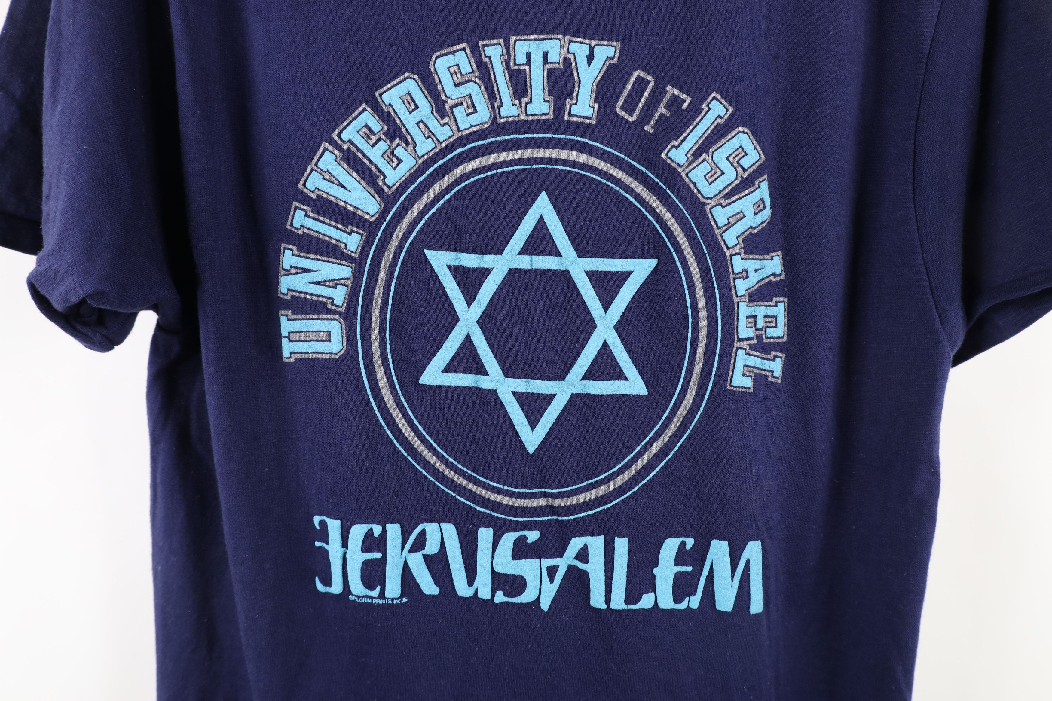 Vintage Vintage 70s Out University of Israel Jerusalem T-Shirt USA Size US L / EU 52-54 / 3 - 4 Thumbnail